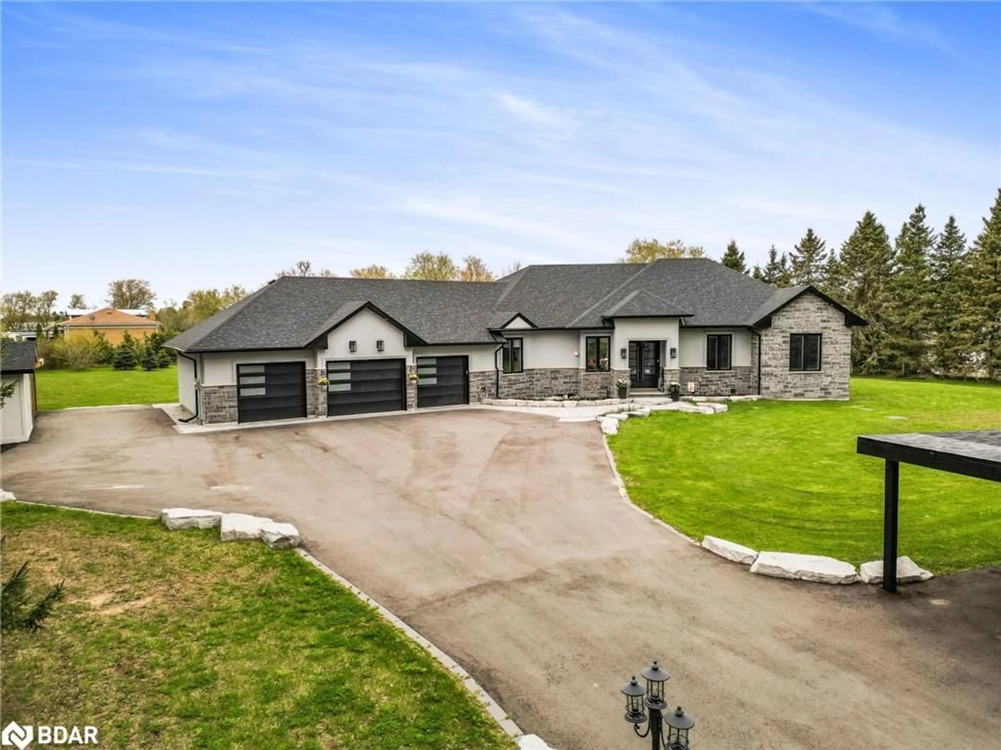 A pic from outside/outdoor area/front of a property/back of a property/a pic from drone, street for 7028 Pine Plains Rd, Everett Ontario L0M 1J0