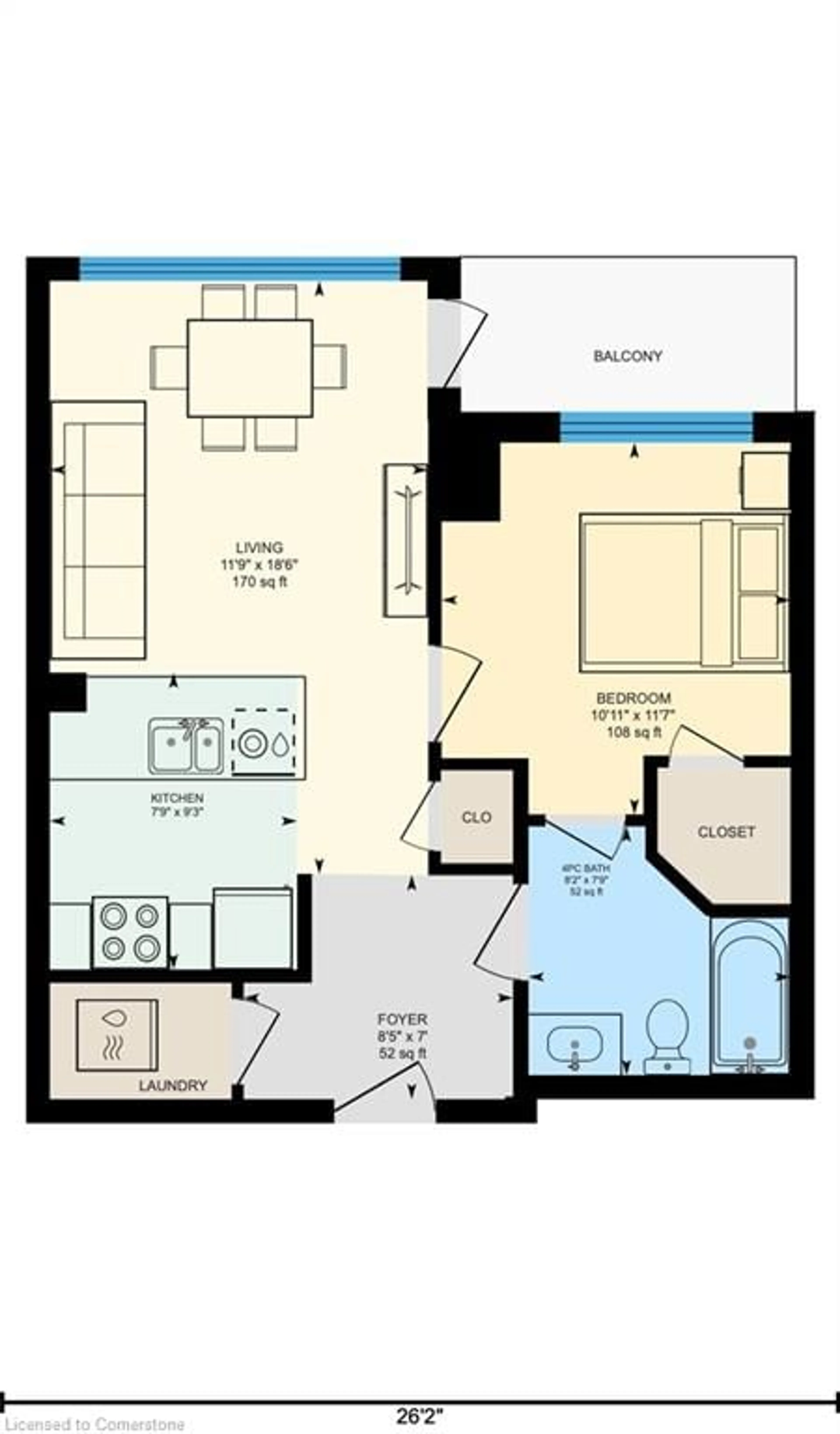Floor plan for 16 Concord Place Pl #519, Grimsby Ontario L3M 0J1