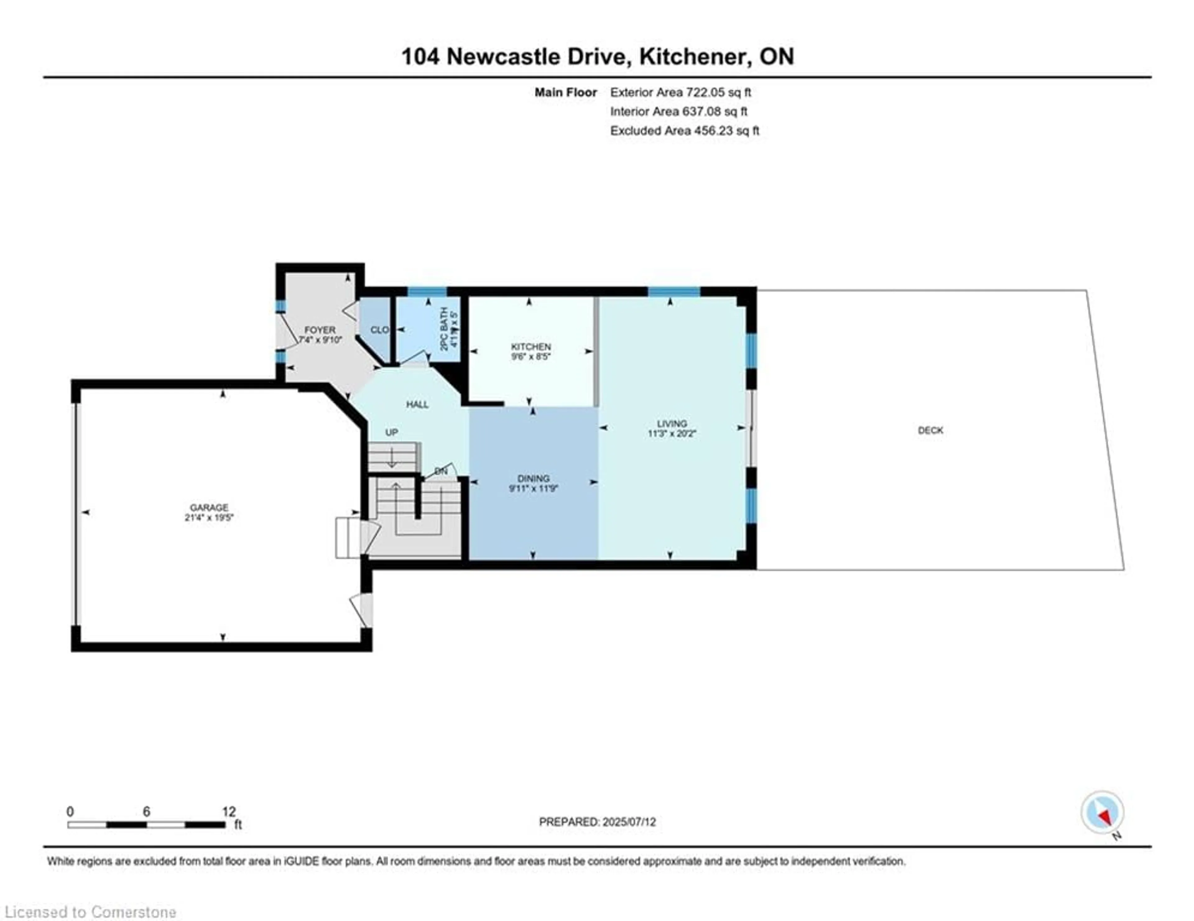Floor plan for 104 Newcastle Dr, Kitchener Ontario N2R 1W4