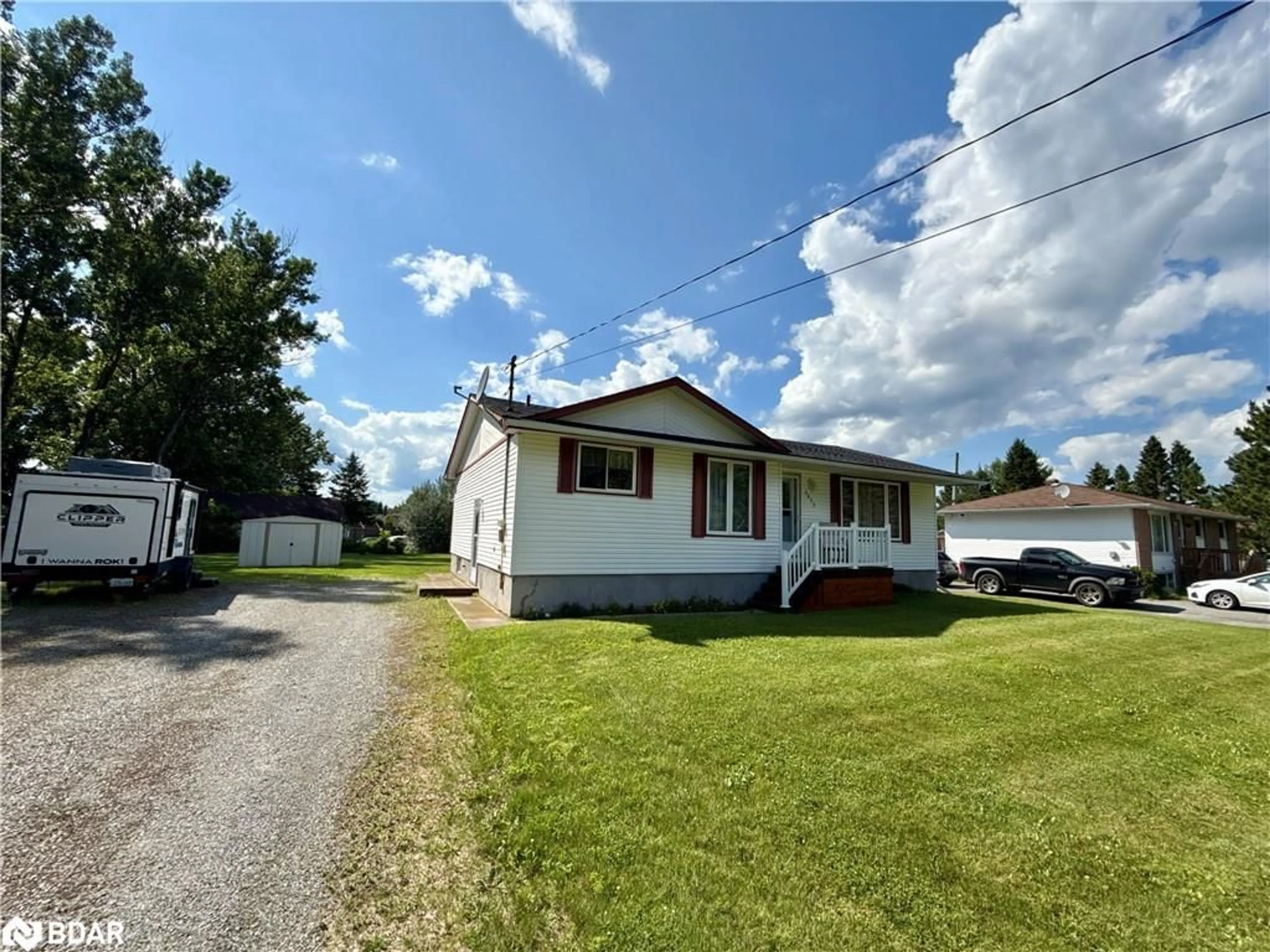 A pic from outside/outdoor area/front of a property/back of a property/a pic from drone, street for 4673 Fergus Ave, Val Therese Ontario P3P 1S3