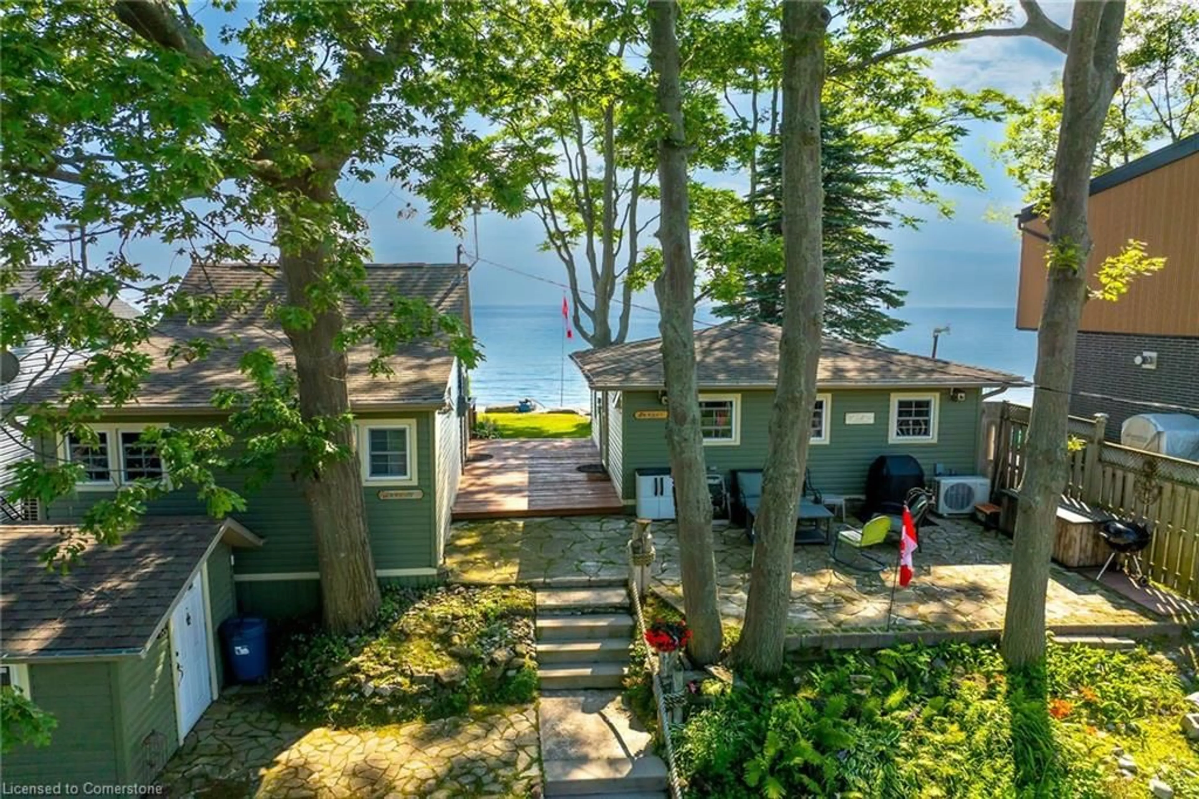 A pic from outside/outdoor area/front of a property/back of a property/a pic from drone, water/lake/river/ocean view for 803 Sandy Bay Rd, Dunnville Ontario N1A 2W6