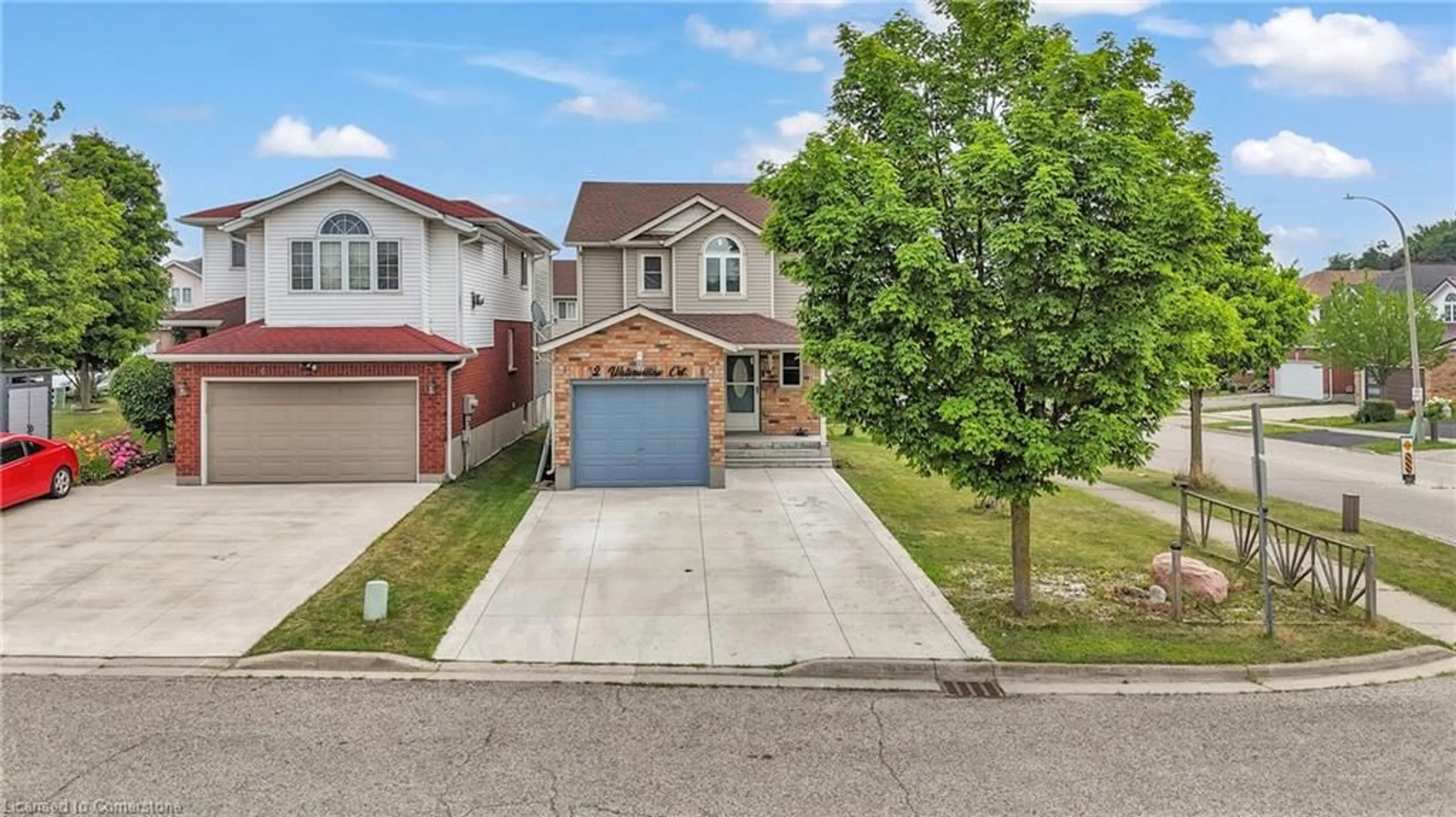 A pic from outside/outdoor area/front of a property/back of a property/a pic from drone, street for 2 Waterwillow Crt, Kitchener Ontario N2E 3N8