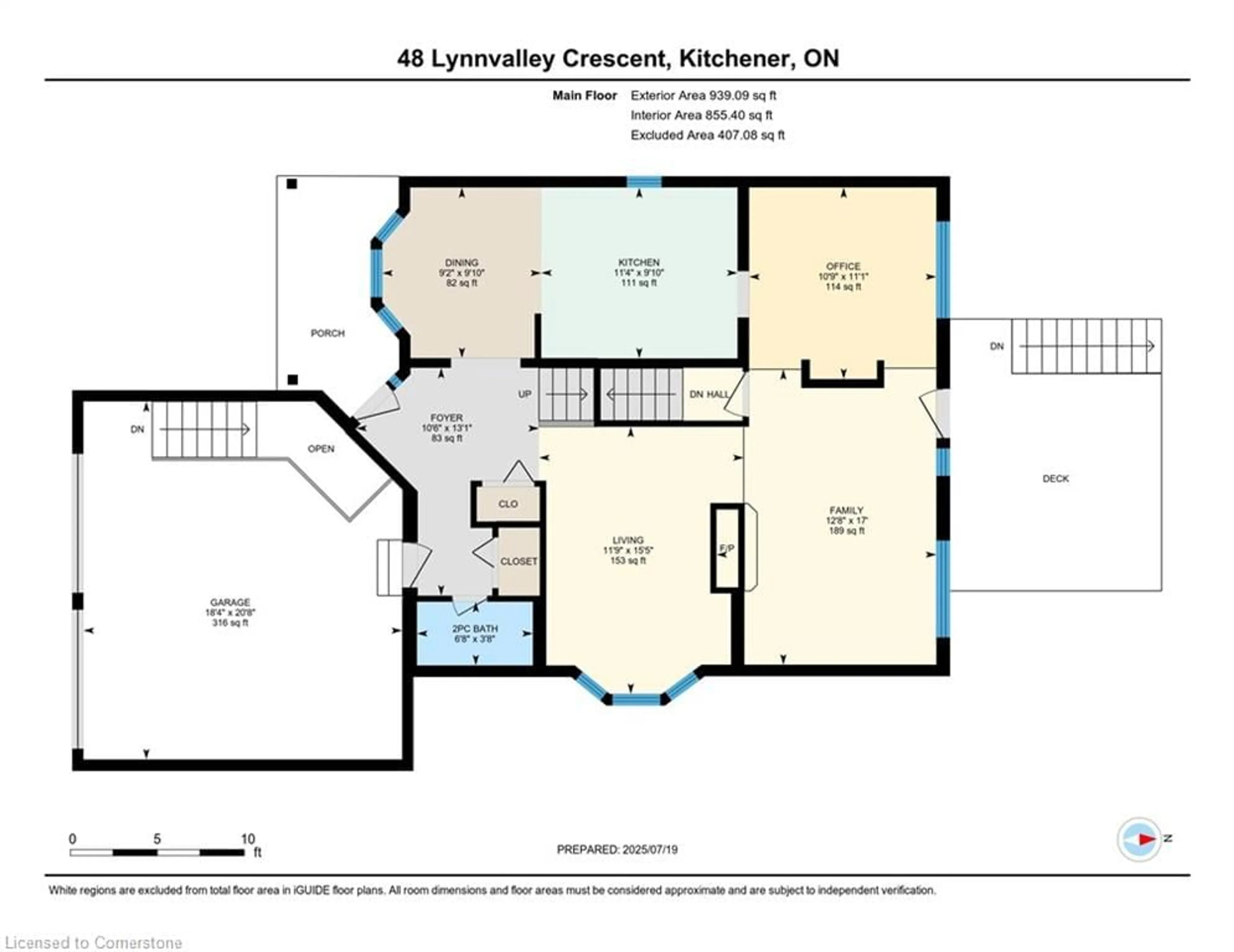 Floor plan for 48 Lynnvalley Cres, Kitchener Ontario N2N 3B2