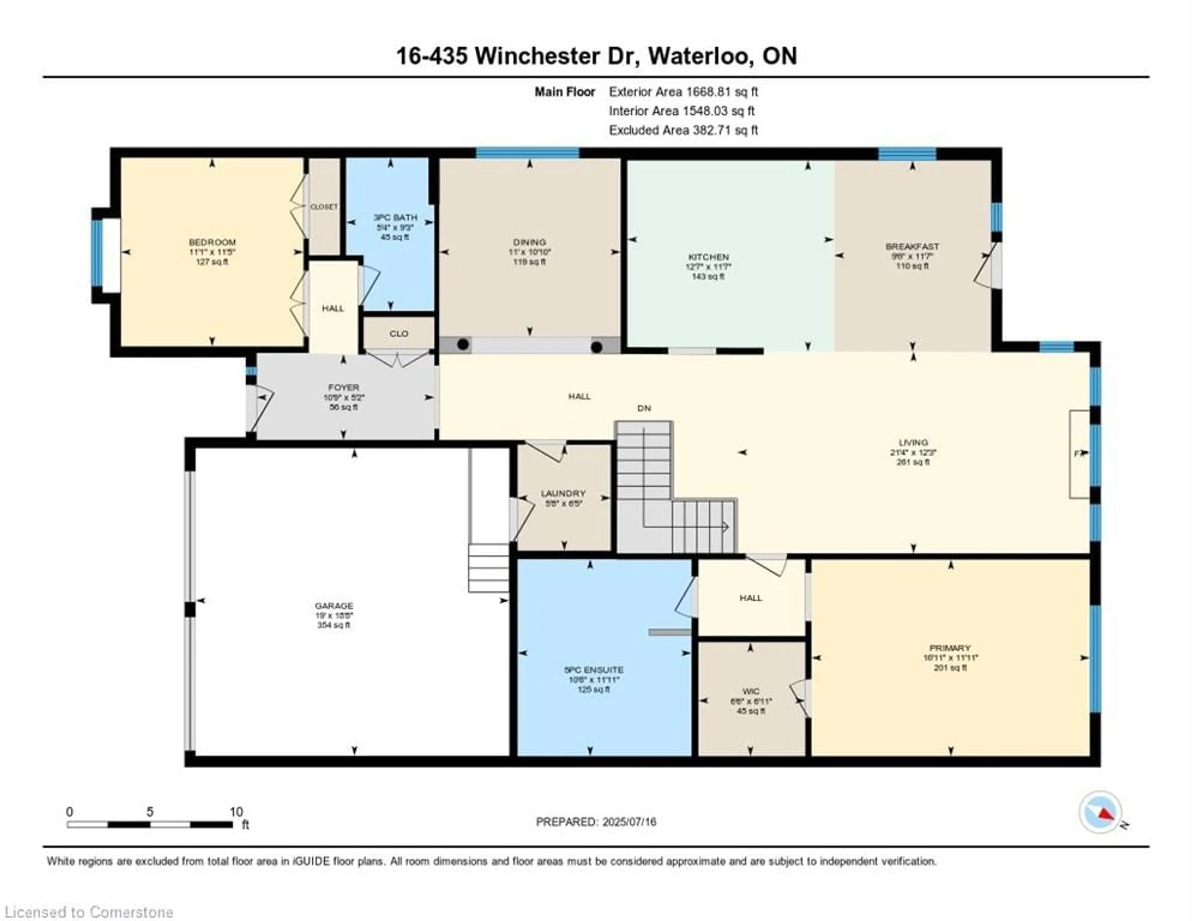 Floor plan for 435 Winchester Dr #16, Waterloo Ontario N2T 0B7