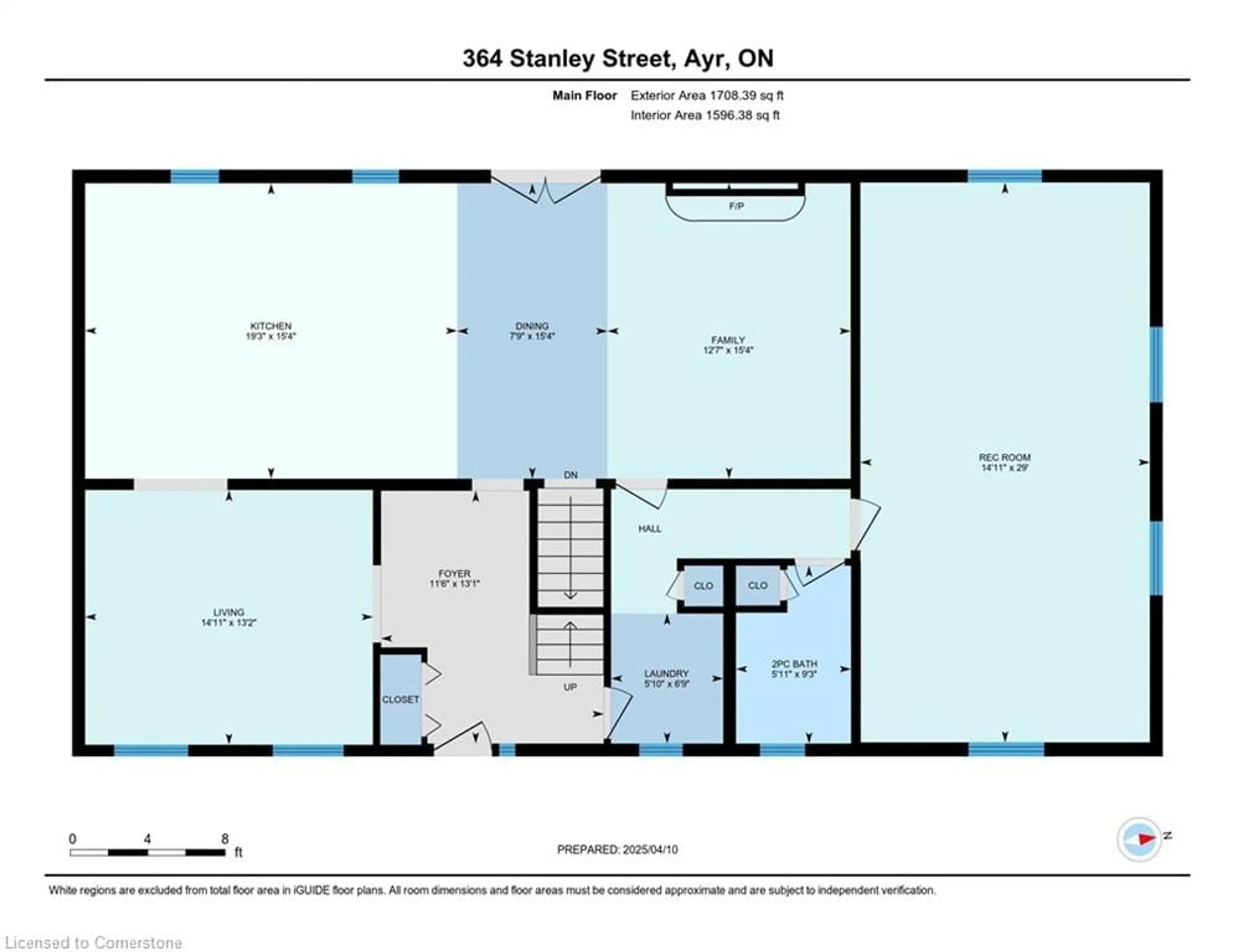 Floor plan for 364 Stanley St, Ayr Ontario N0B 1E0