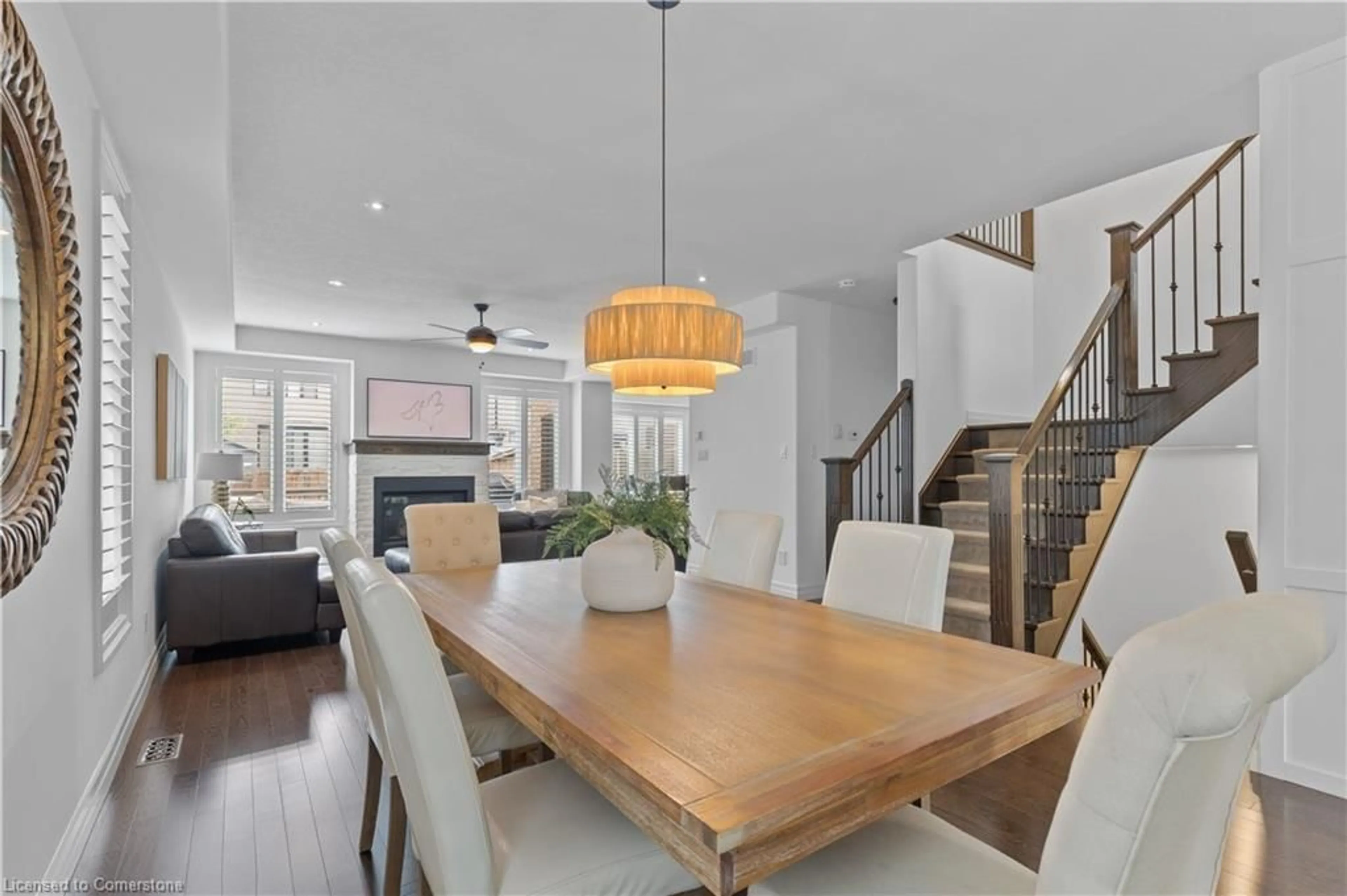 Open concept kitchen, wood/laminate floor for 39 Deer Creek St, Kitchener Ontario N2A 0E7