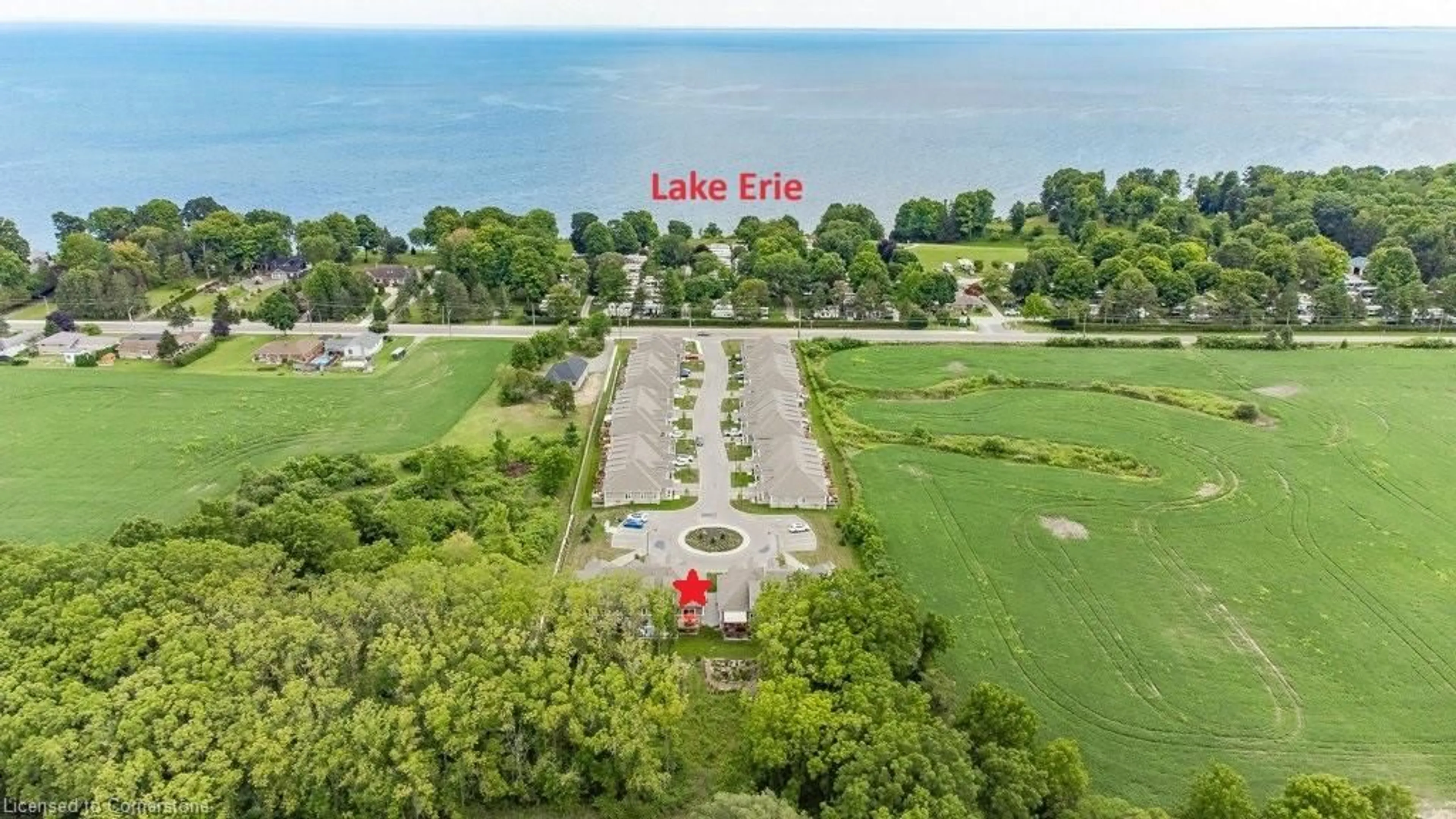 A pic from outside/outdoor area/front of a property/back of a property/a pic from drone, water/lake/river/ocean view for 744 Nelson St #18, Port Dover Ontario N0A 1N0