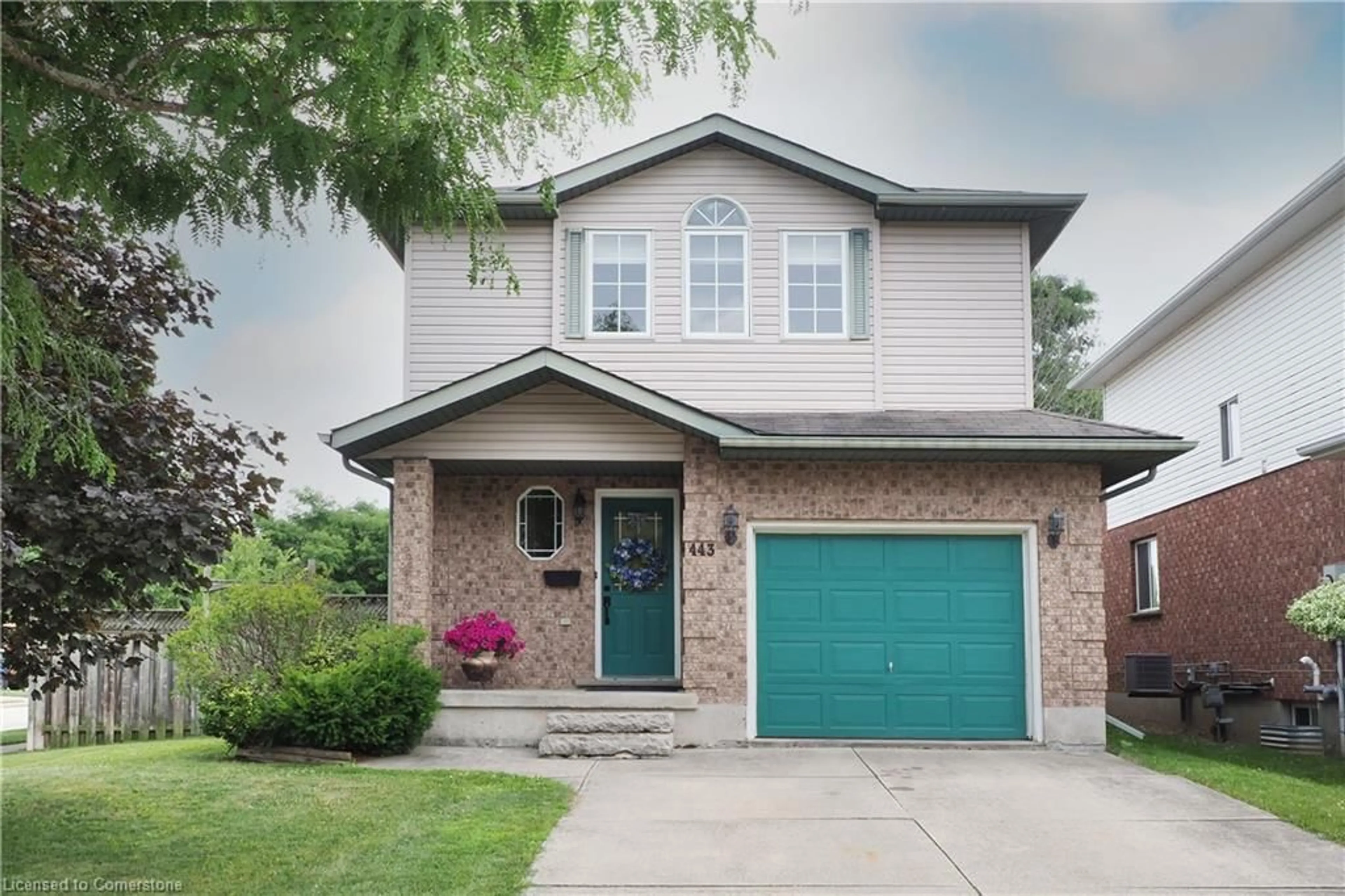 Home with brick exterior material, street for 443 Sandbanks Cres, Waterloo Ontario N2V 2J2