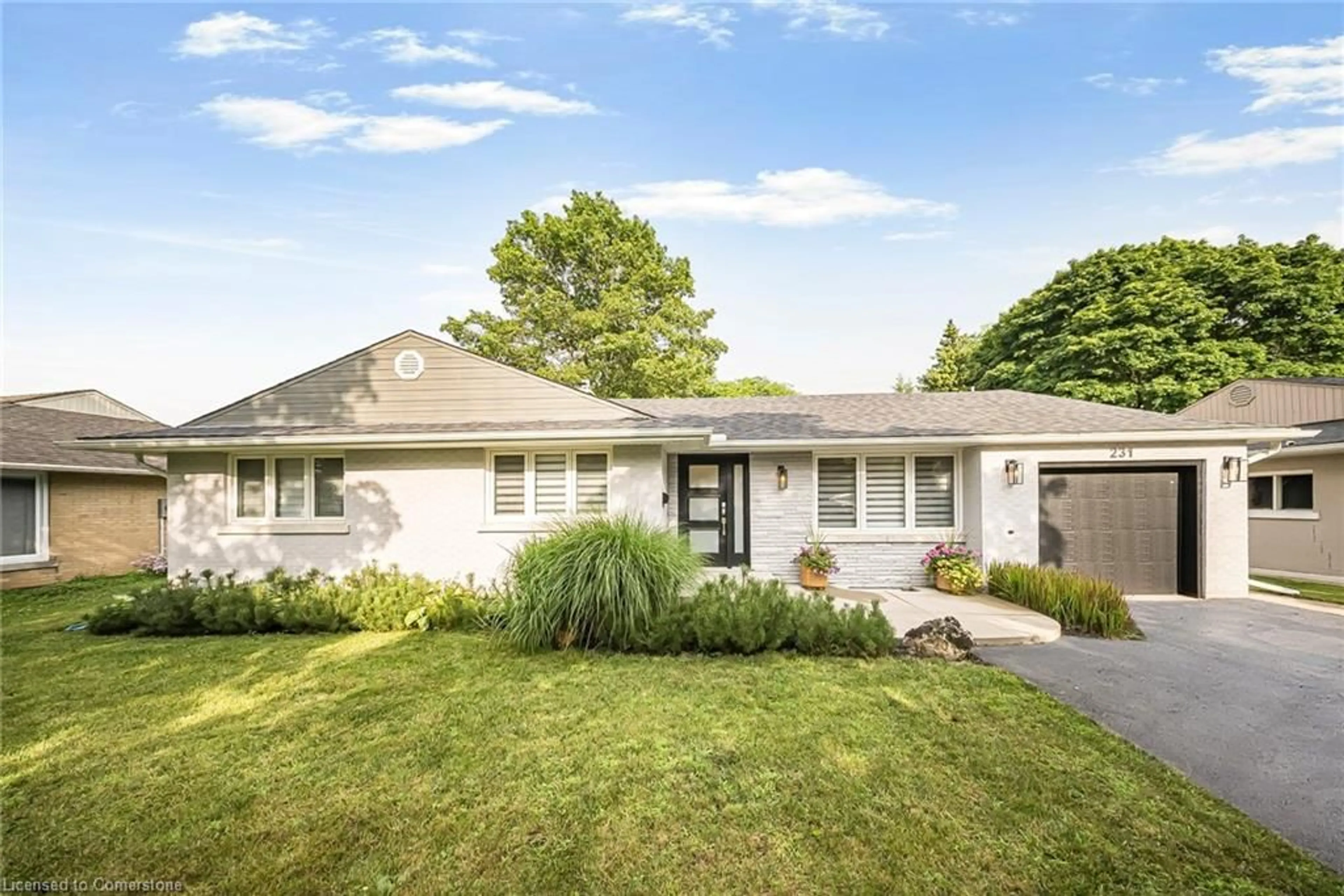 Home with vinyl exterior material, street for 231 Stanley Dr, Waterloo Ontario N2L 1H6