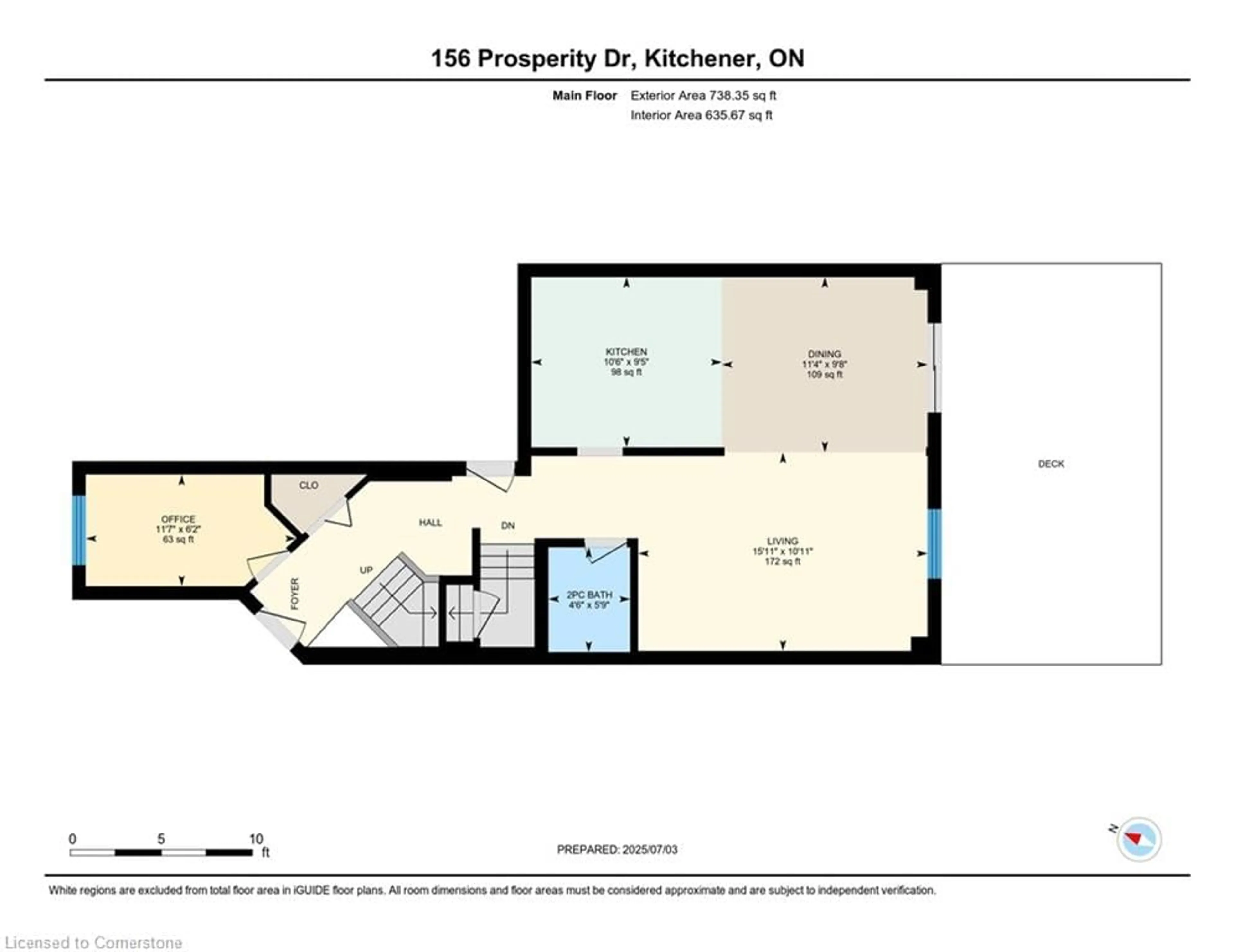 Floor plan for 156 Prosperity Dr, Kitchener Ontario N2E 4E8