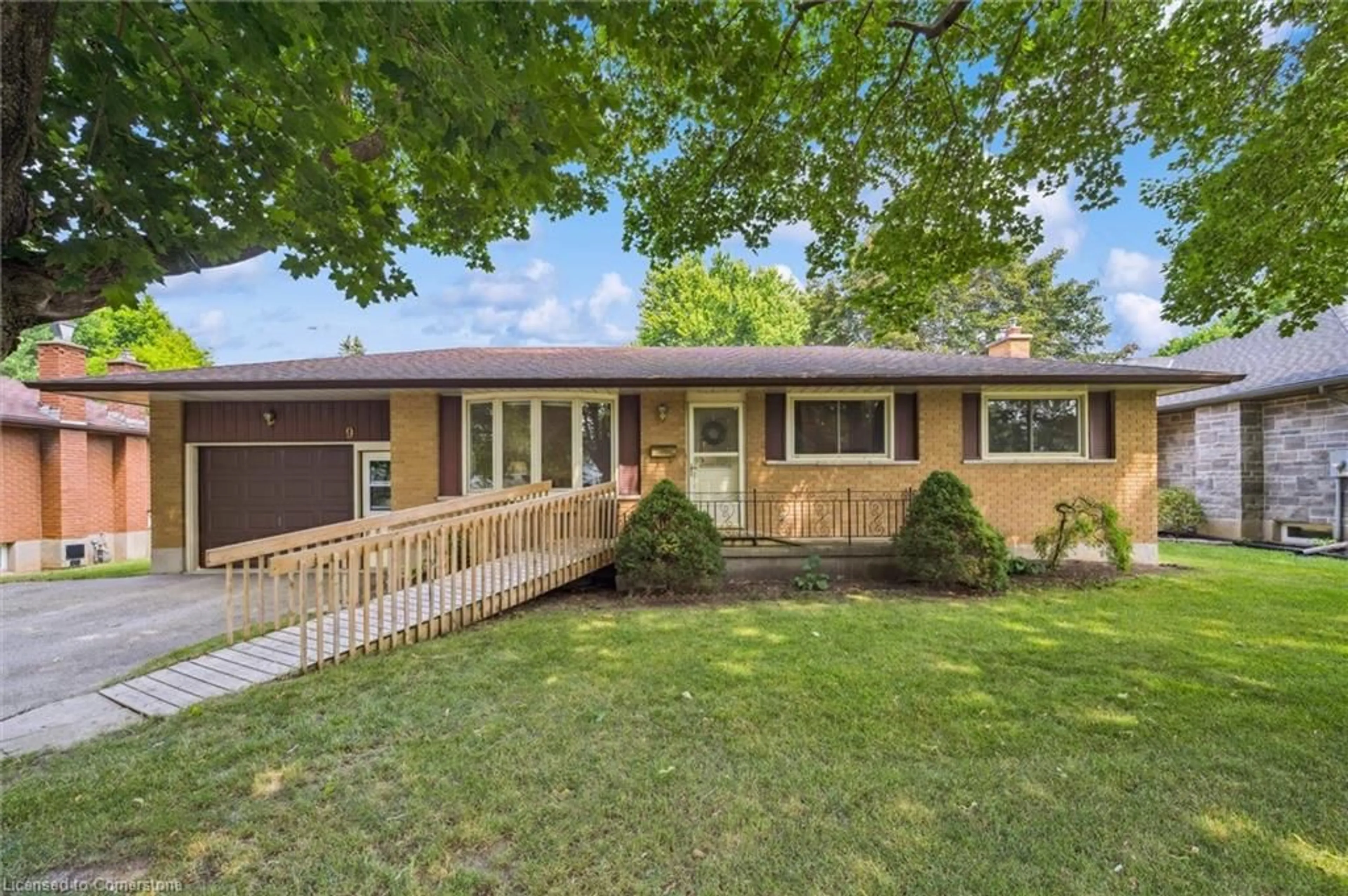 Home with brick exterior material, street for 9 Robin Dr, Elmira Ontario N3B 1W9