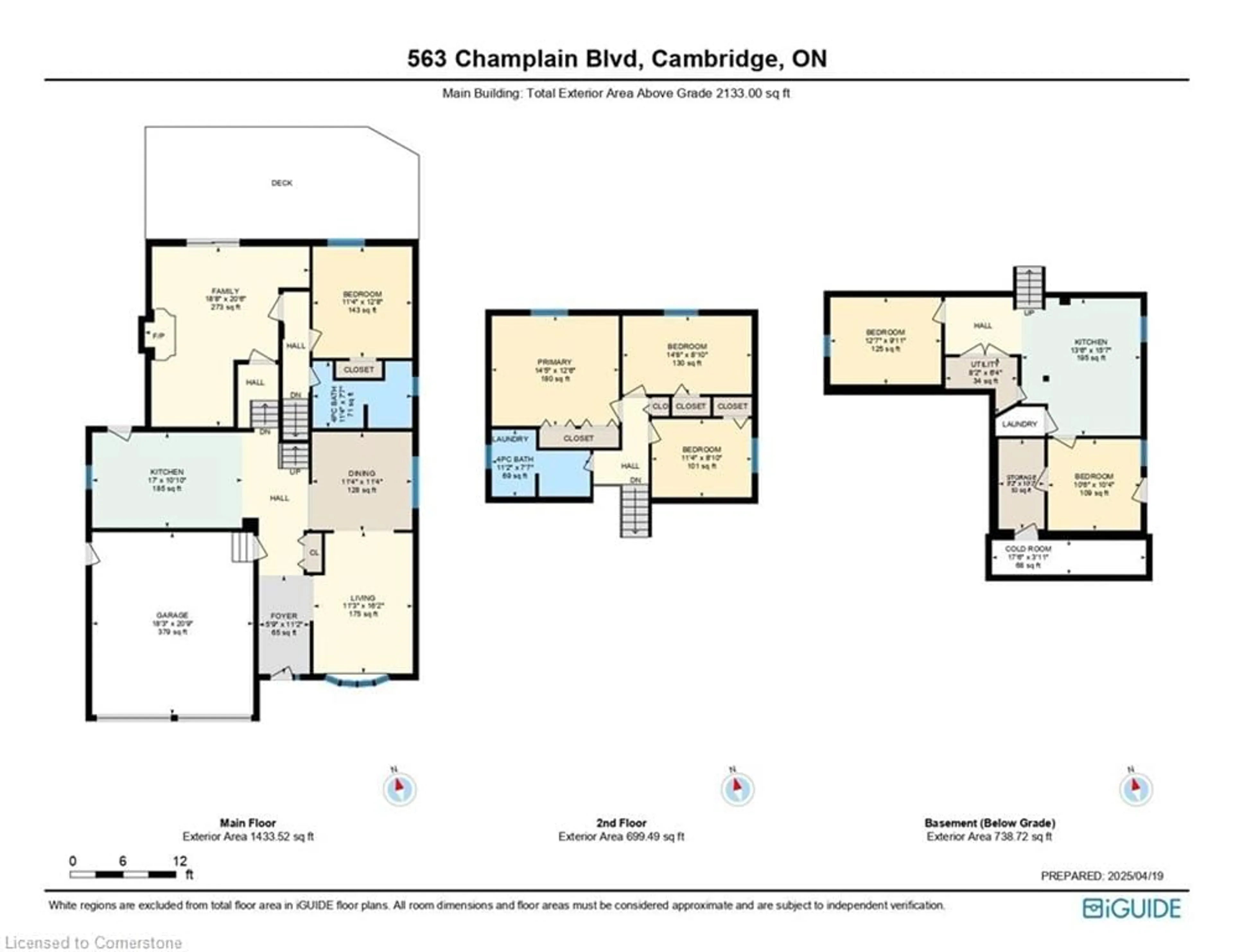 Floor plan for 563 Champlain Blvd, Cambridge Ontario N1R 7V1