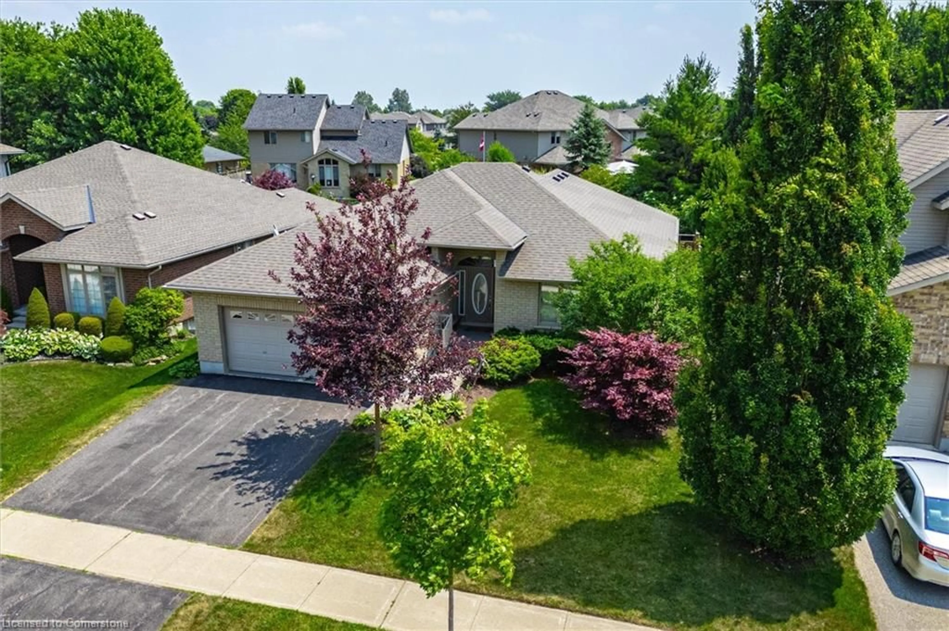 A pic from outside/outdoor area/front of a property/back of a property/a pic from drone, street for 63 Walser Street, Elora Ontario N0B 1S0