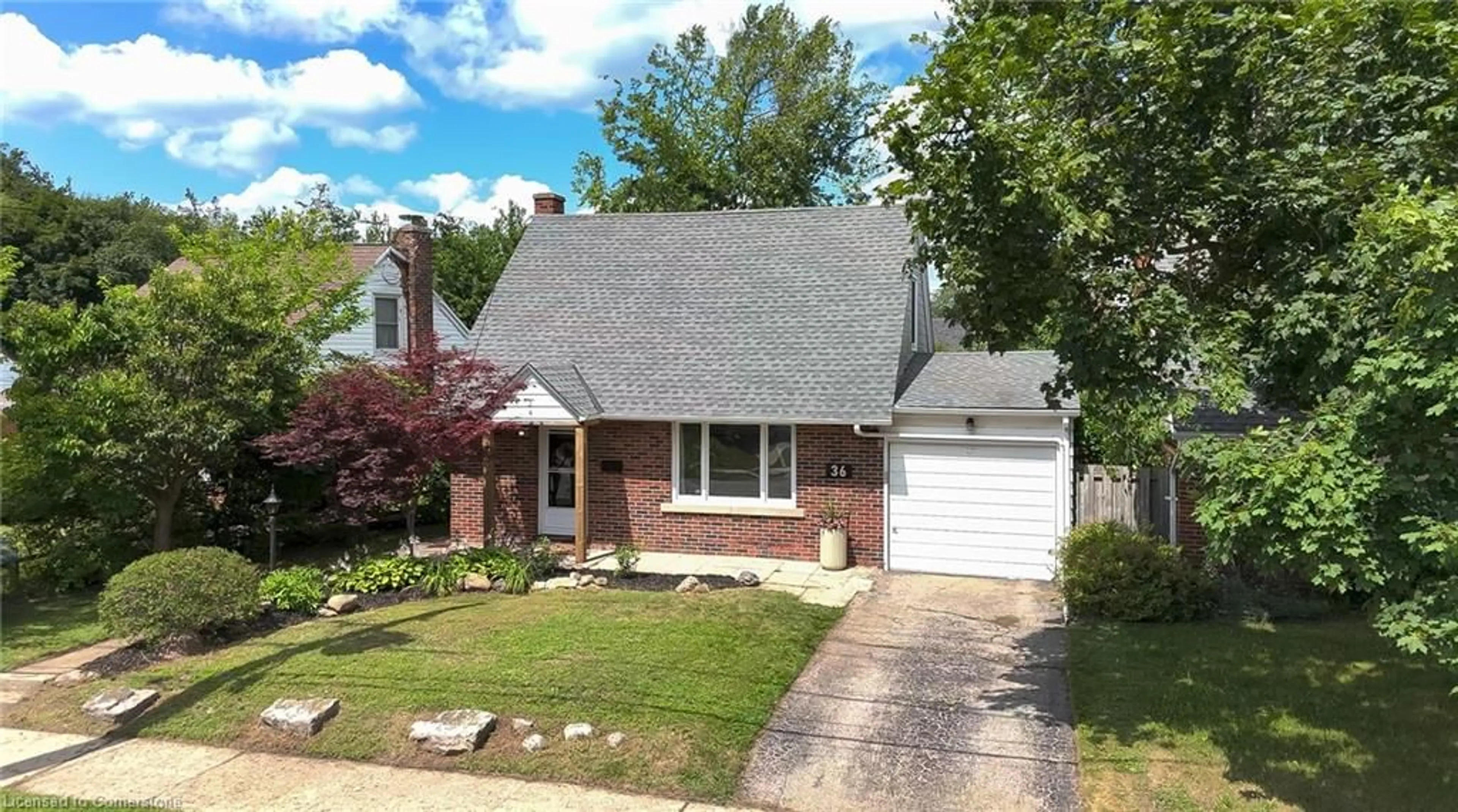 Home with brick exterior material, street for 36 Belmont Ave, Kitchener Ontario N2M 1L4
