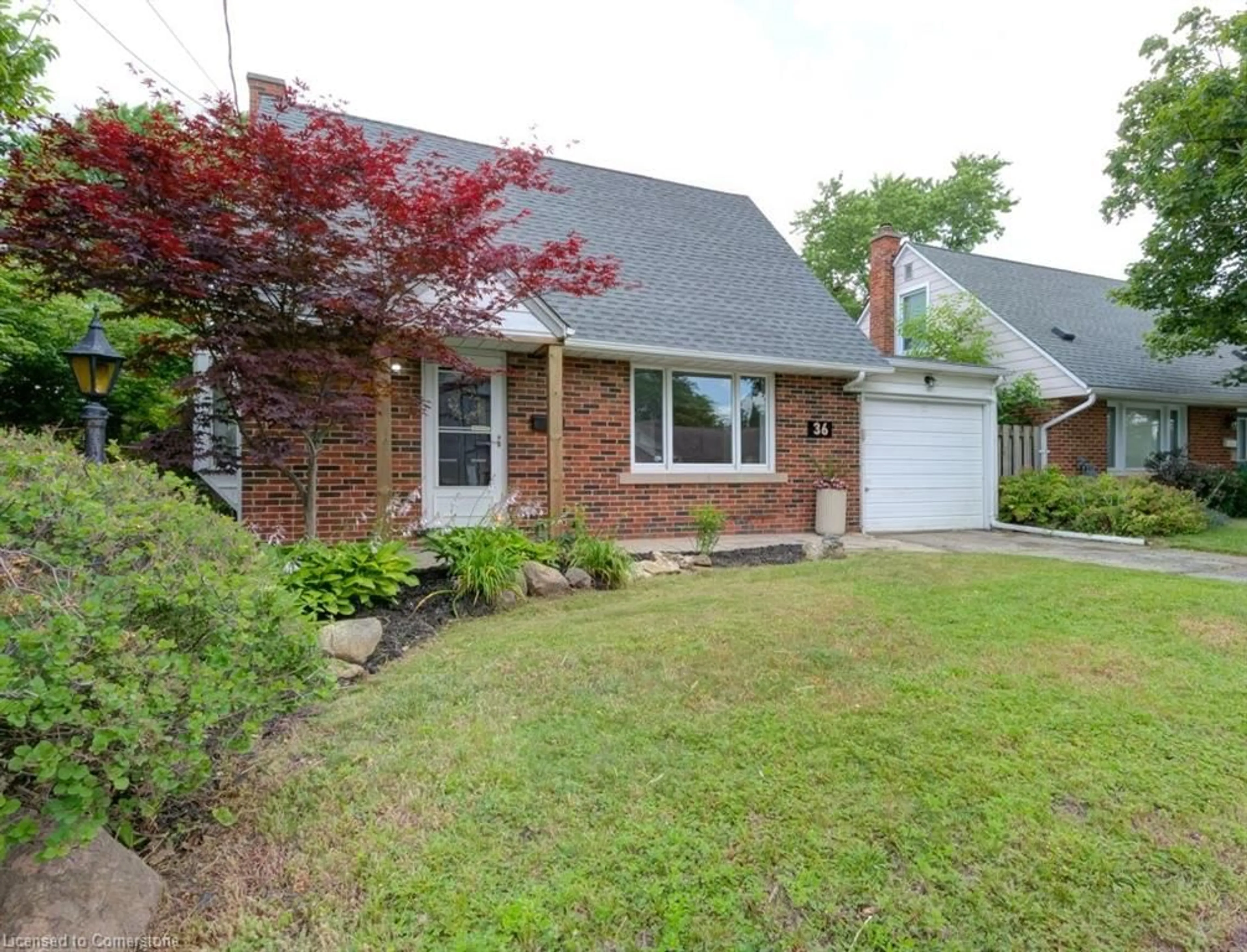 Home with brick exterior material, street for 36 Belmont Ave, Kitchener Ontario N2M 1L4