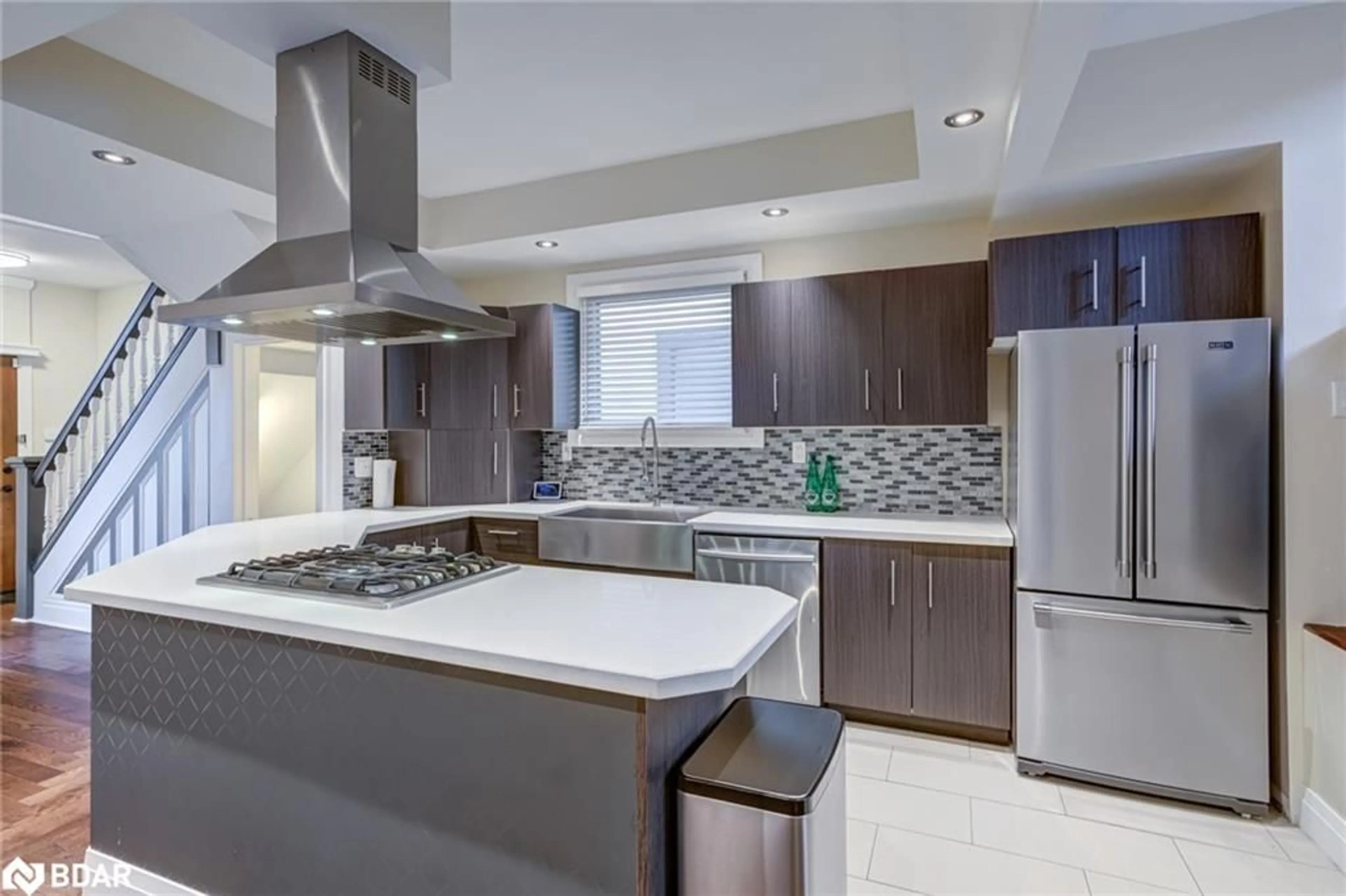 Contemporary kitchen, ceramic/tile floor for 140 Sanford Ave, Hamilton Ontario L8L 5Z5