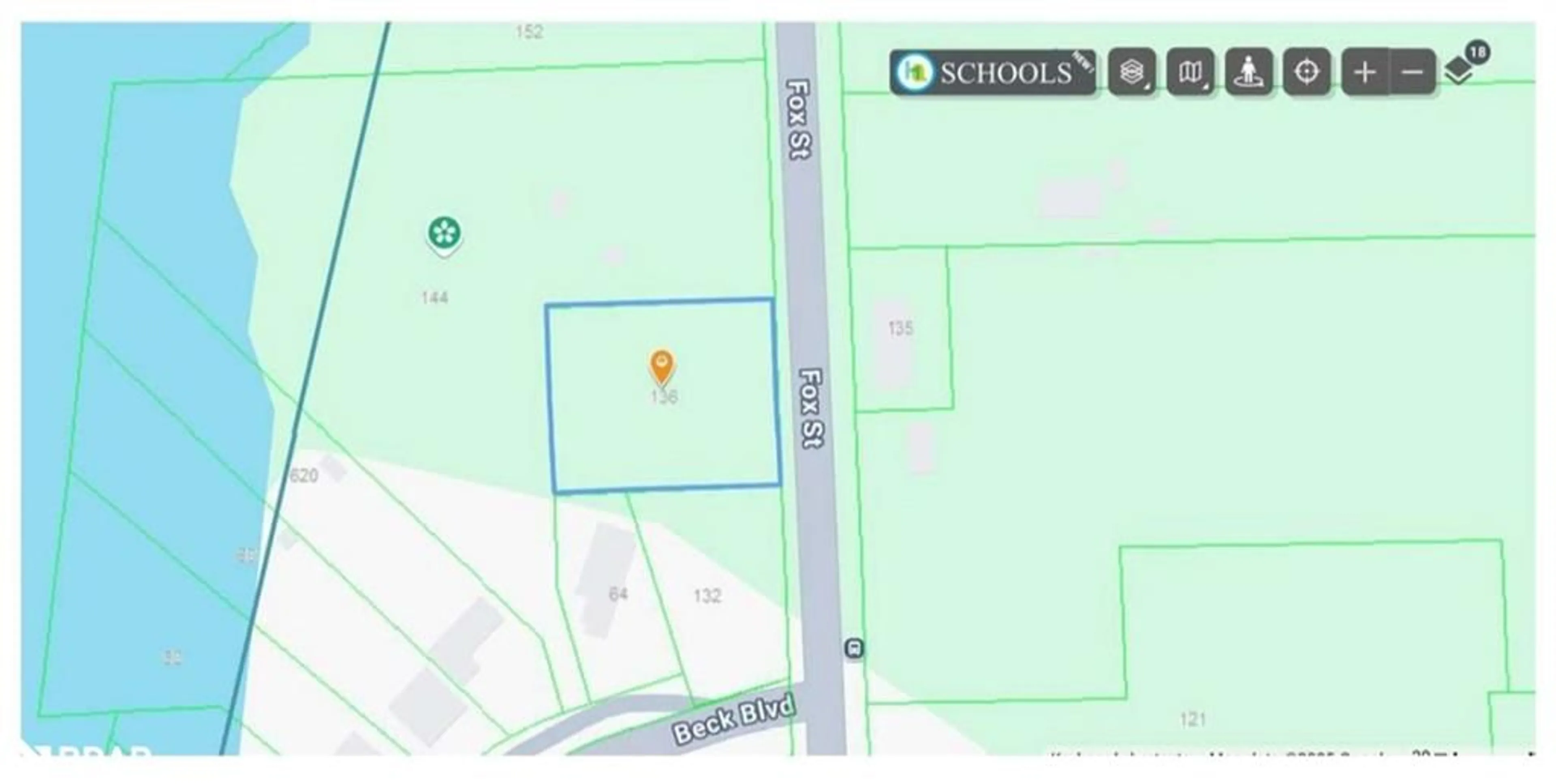 Picture of a map for 136 Fox St, Penetanguishene Ontario L9M 1E2