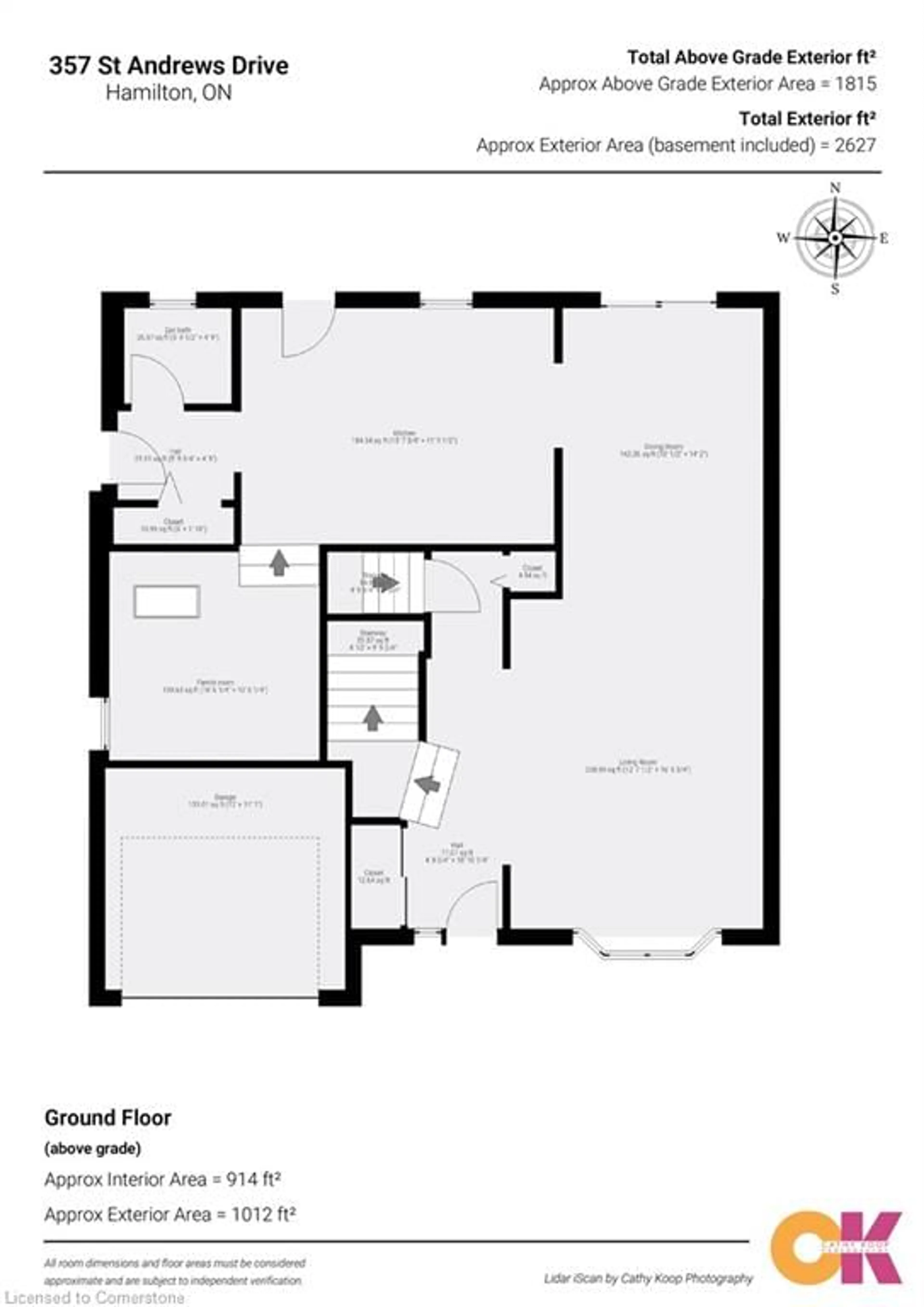 Floor plan for 357 Saint Andrews Dr, Hamilton Ontario L8K 5K6
