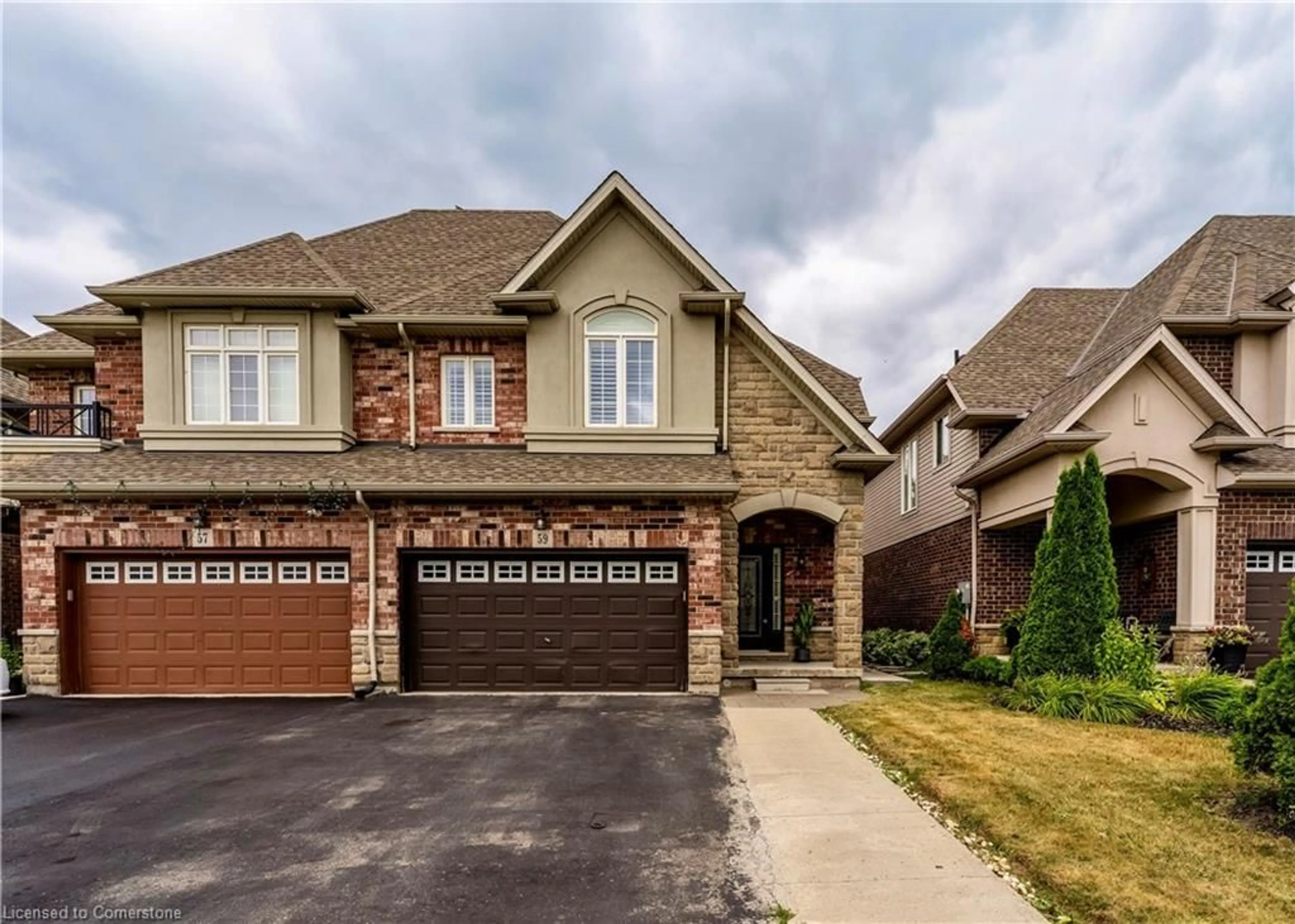 Home with brick exterior material, street for 59 Galileo Dr, Stoney Creek Ontario L8E 0H1
