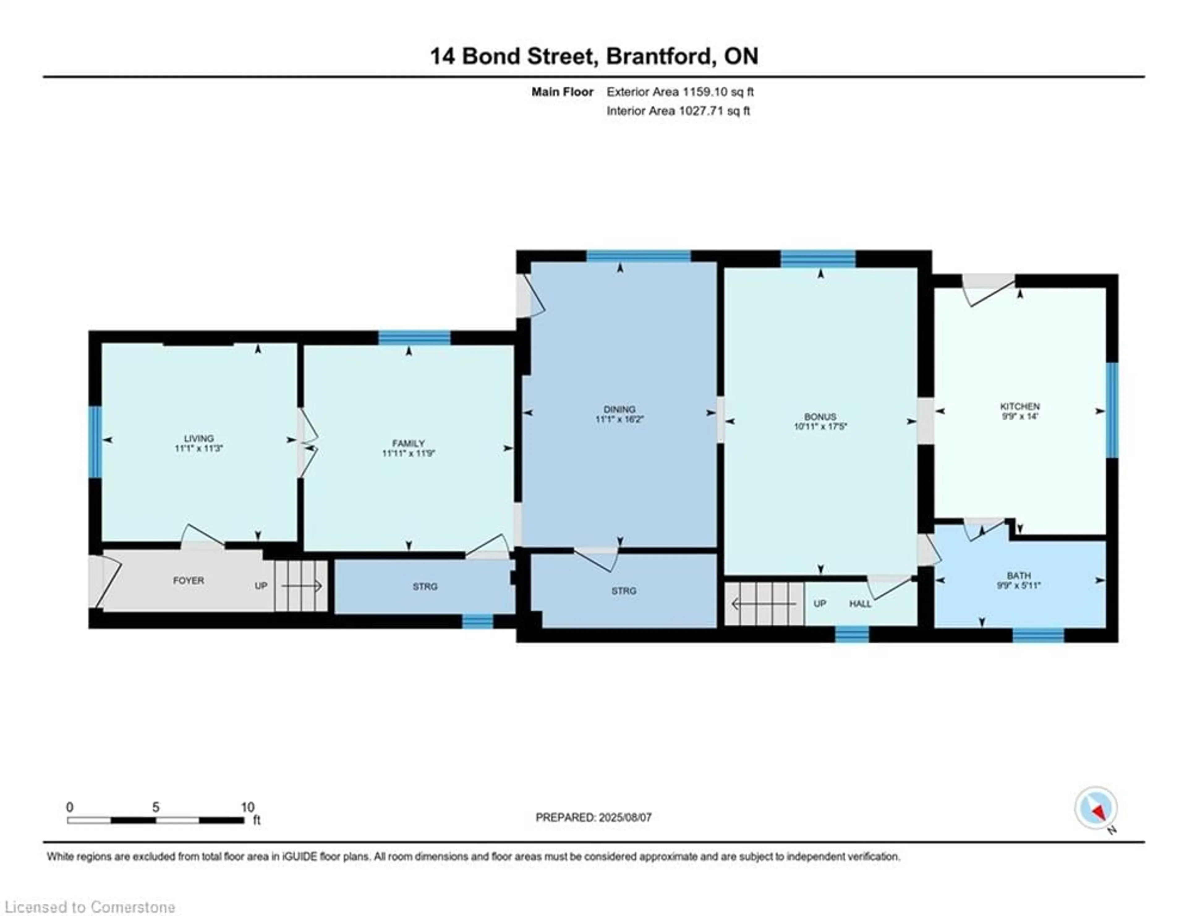 Floor plan for 14 Bond St, Brantford Ontario N3R 4G5
