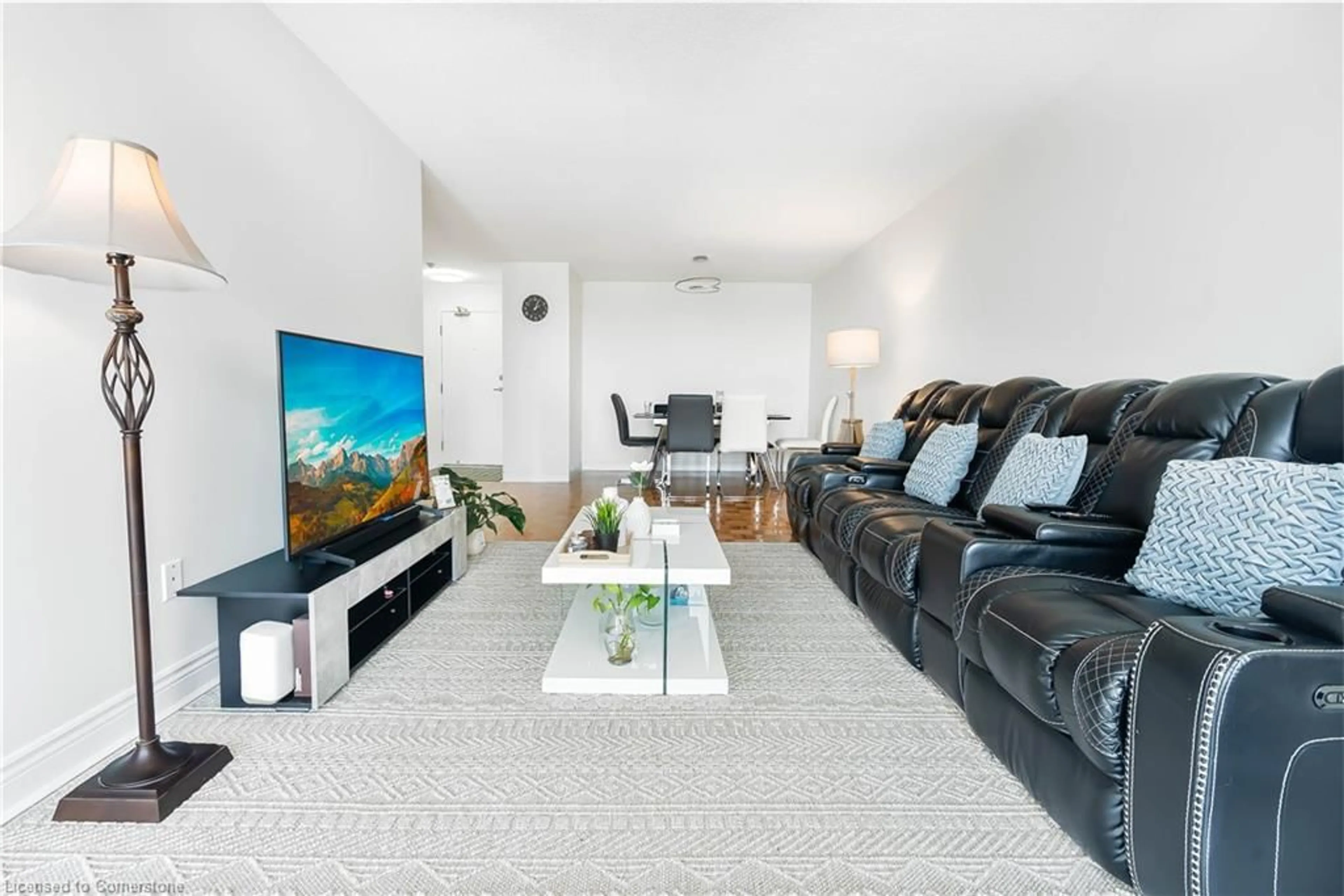 Living room with furniture, unknown for 3 Rowntree Rd #410, Etobicoke Ontario M9V 5G8