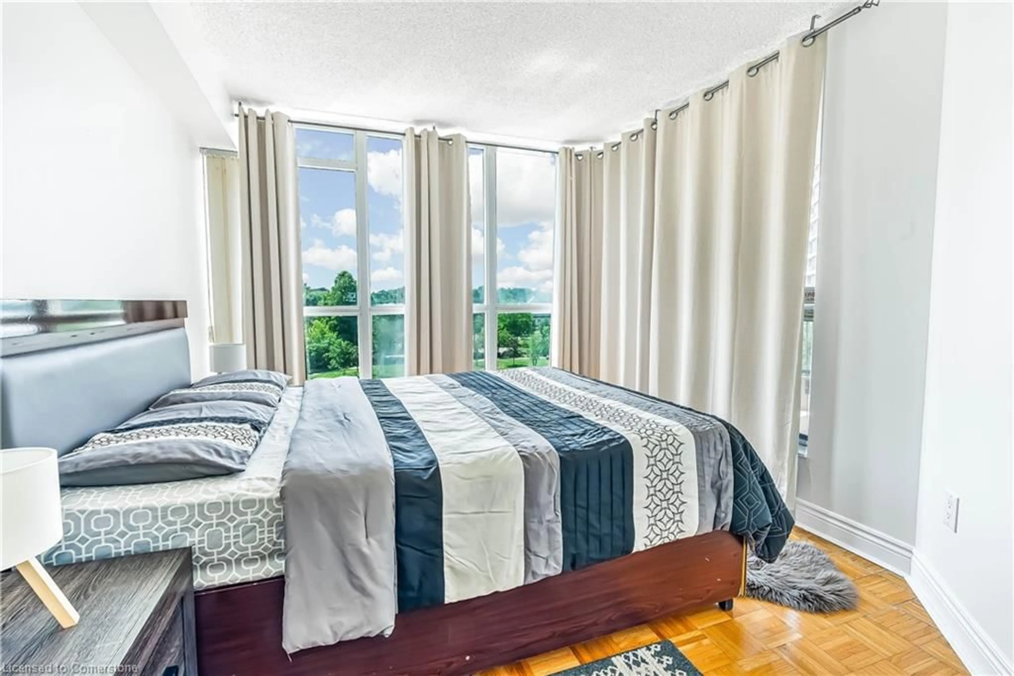 Bedroom with bed, unknown for 3 Rowntree Rd #410, Etobicoke Ontario M9V 5G8