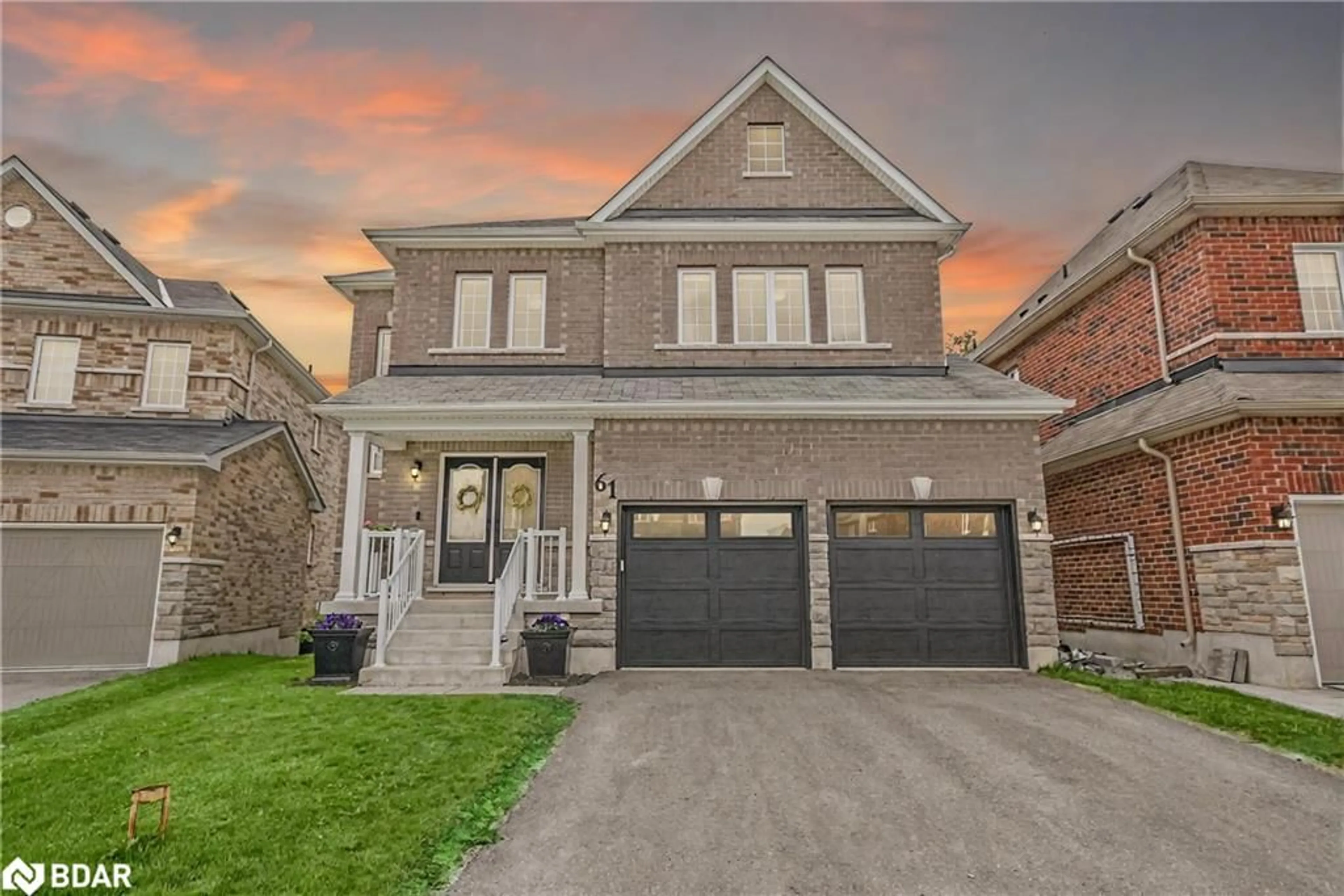 Home with brick exterior material, street for 61 Muirfield Drive Dr, Barrie Ontario L4N 6J9