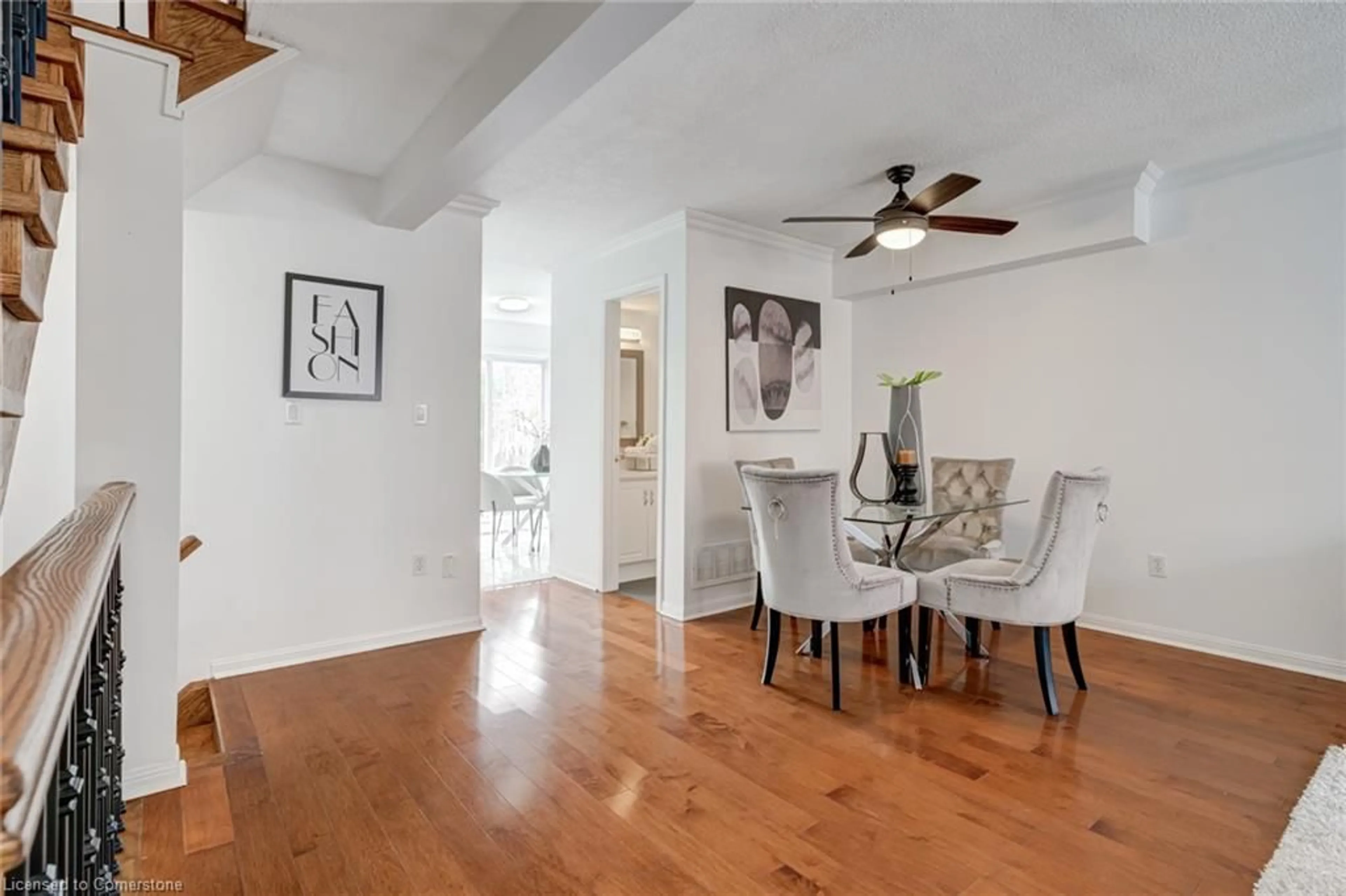 Dining room, wood/laminate floor for 80 Acorn Pl #49, Mississauga Ontario L4Z 4E1