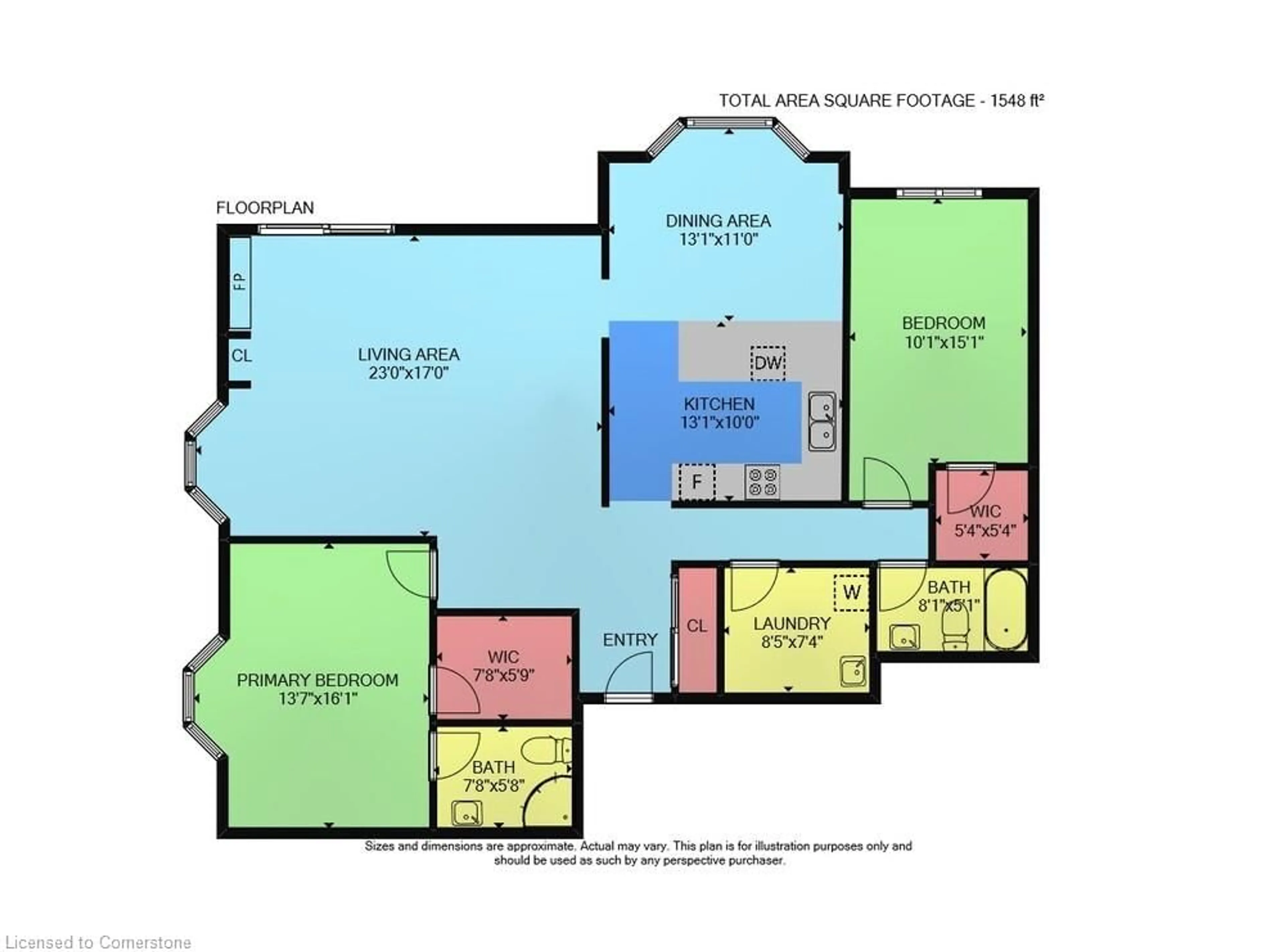 Floor plan for 1272 Ontario St #202, Burlington Ontario L7S 2L8