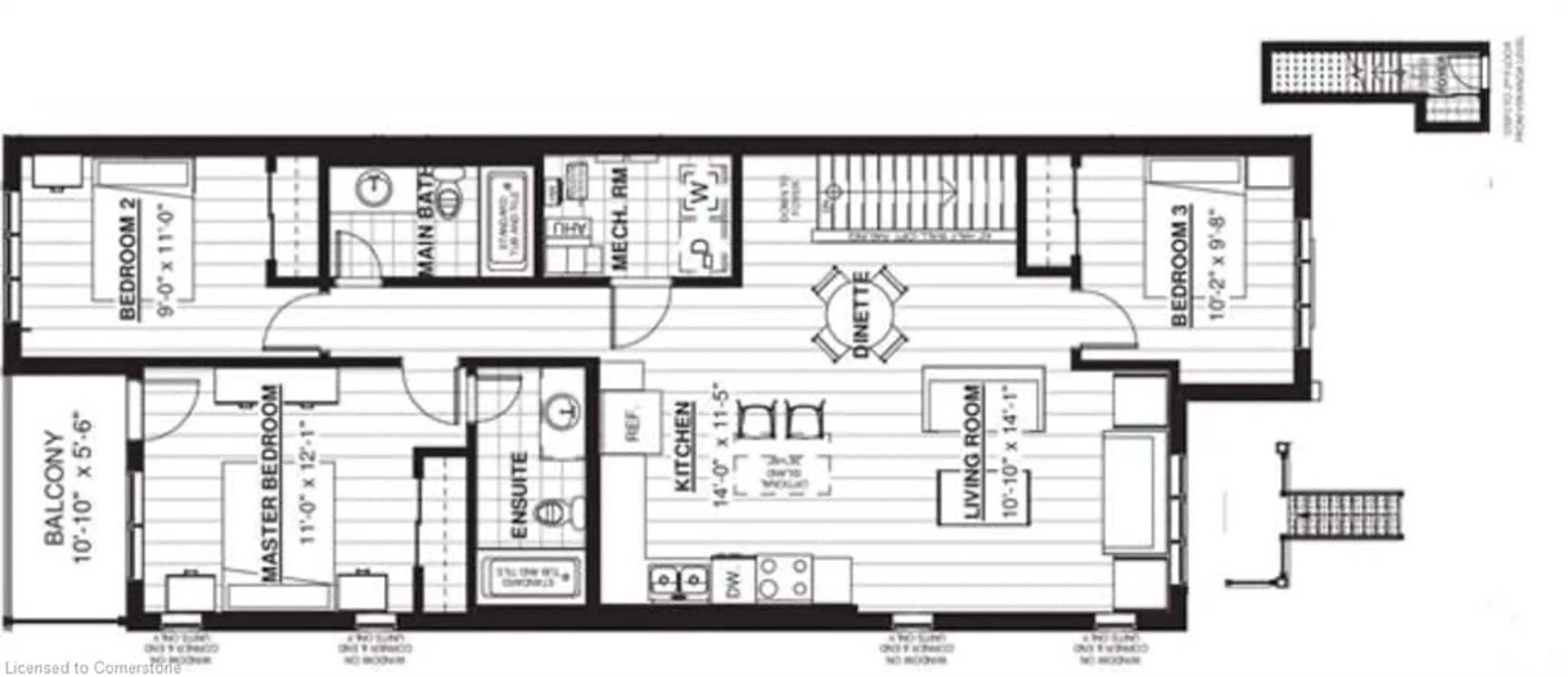 Floor plan for 166 Rochefort St #B, Kitchener Ontario N2R 0P5
