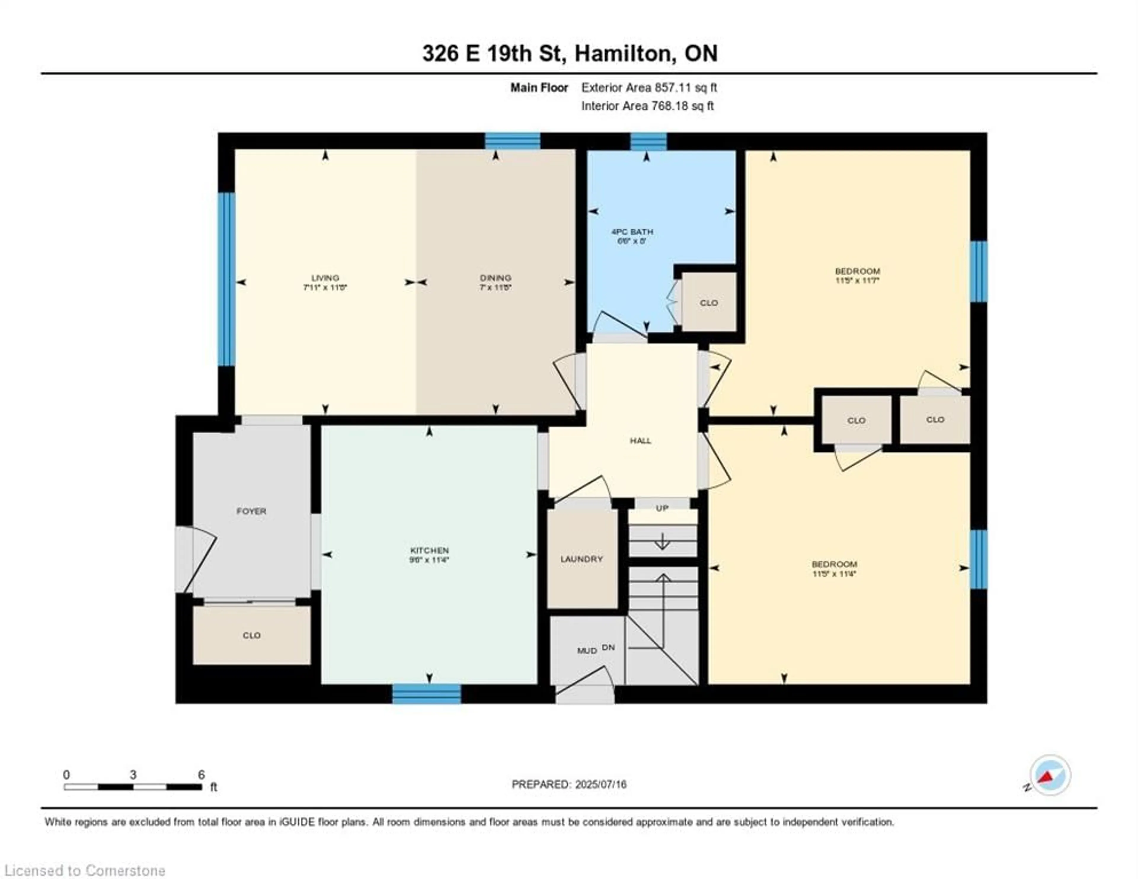 Floor plan for 326 East 19th St, Hamilton Ontario L9A 4S8