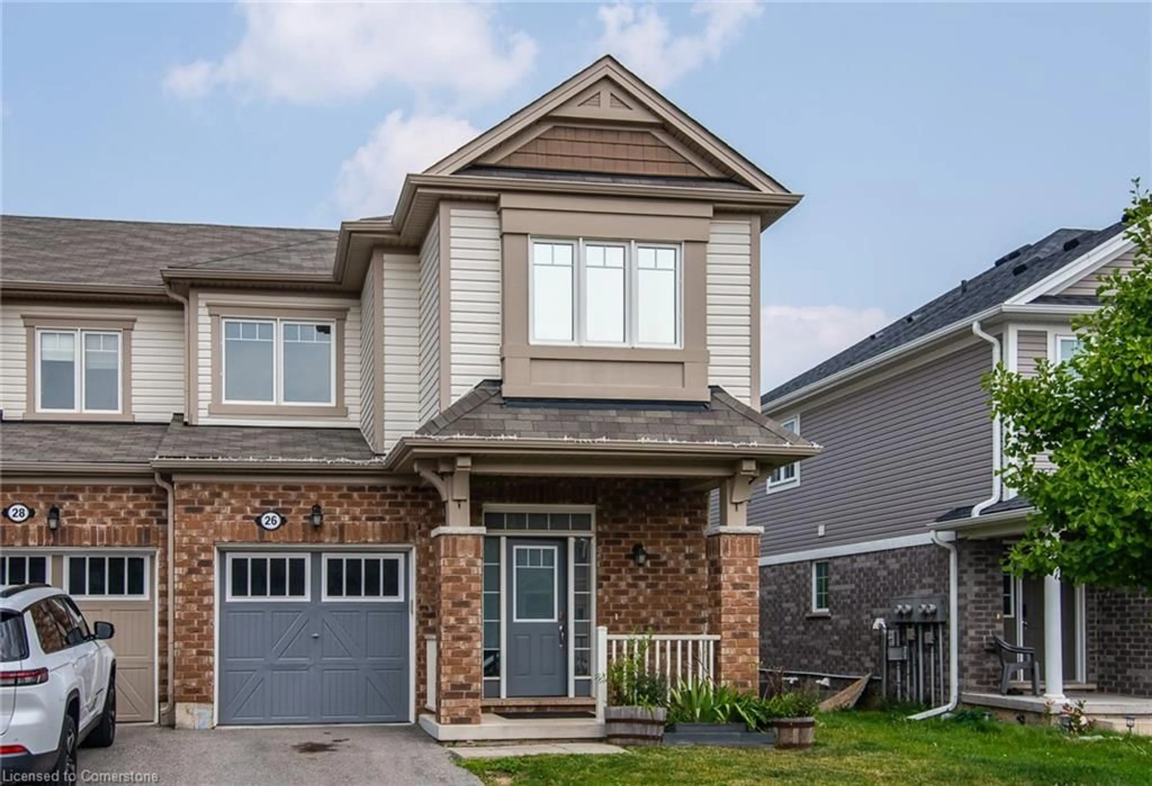 Home with brick exterior material, street for 26 Postmaster Dr, Kitchener Ontario N2R 0J2