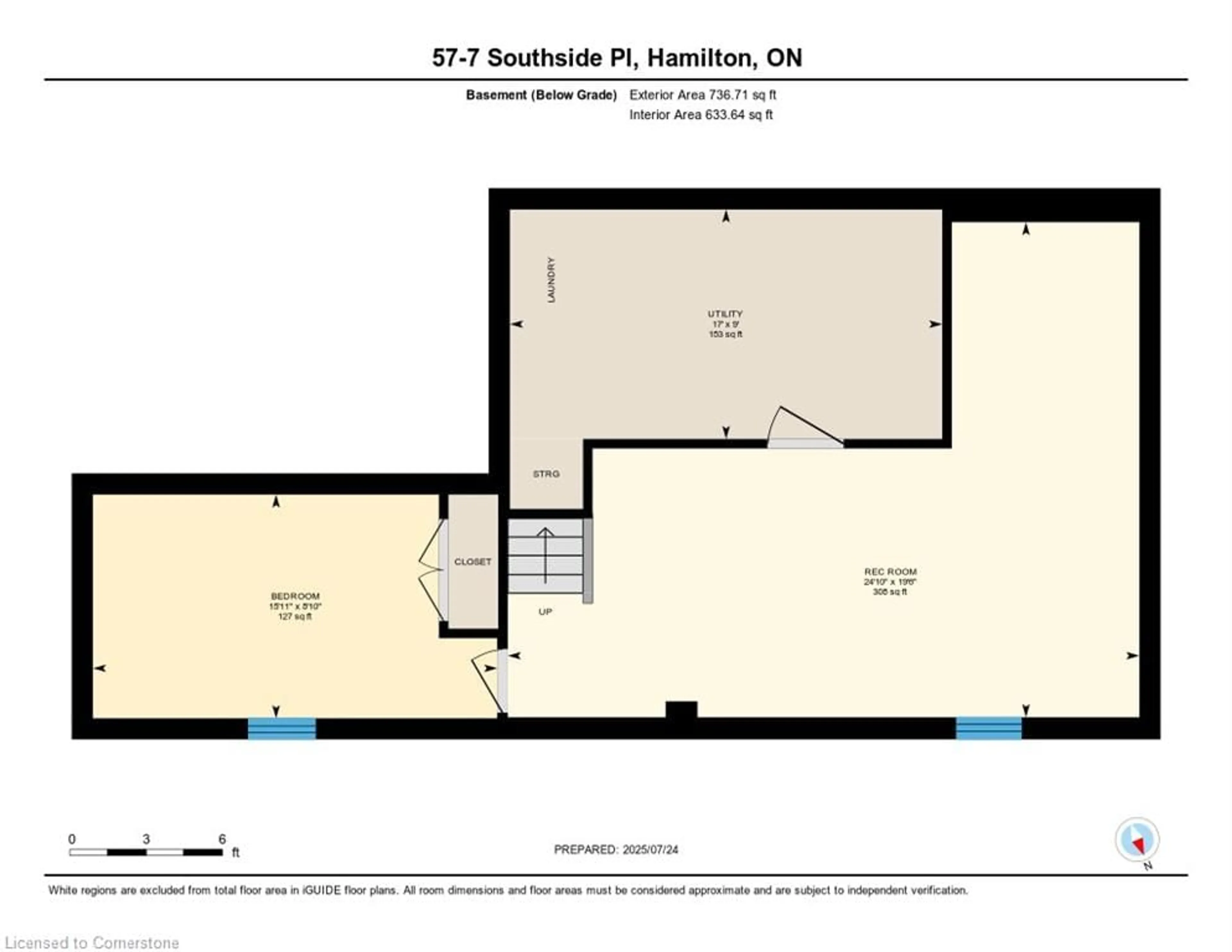 Floor plan for 7 Southside Pl #57, Hamilton Ontario L9C 7W6
