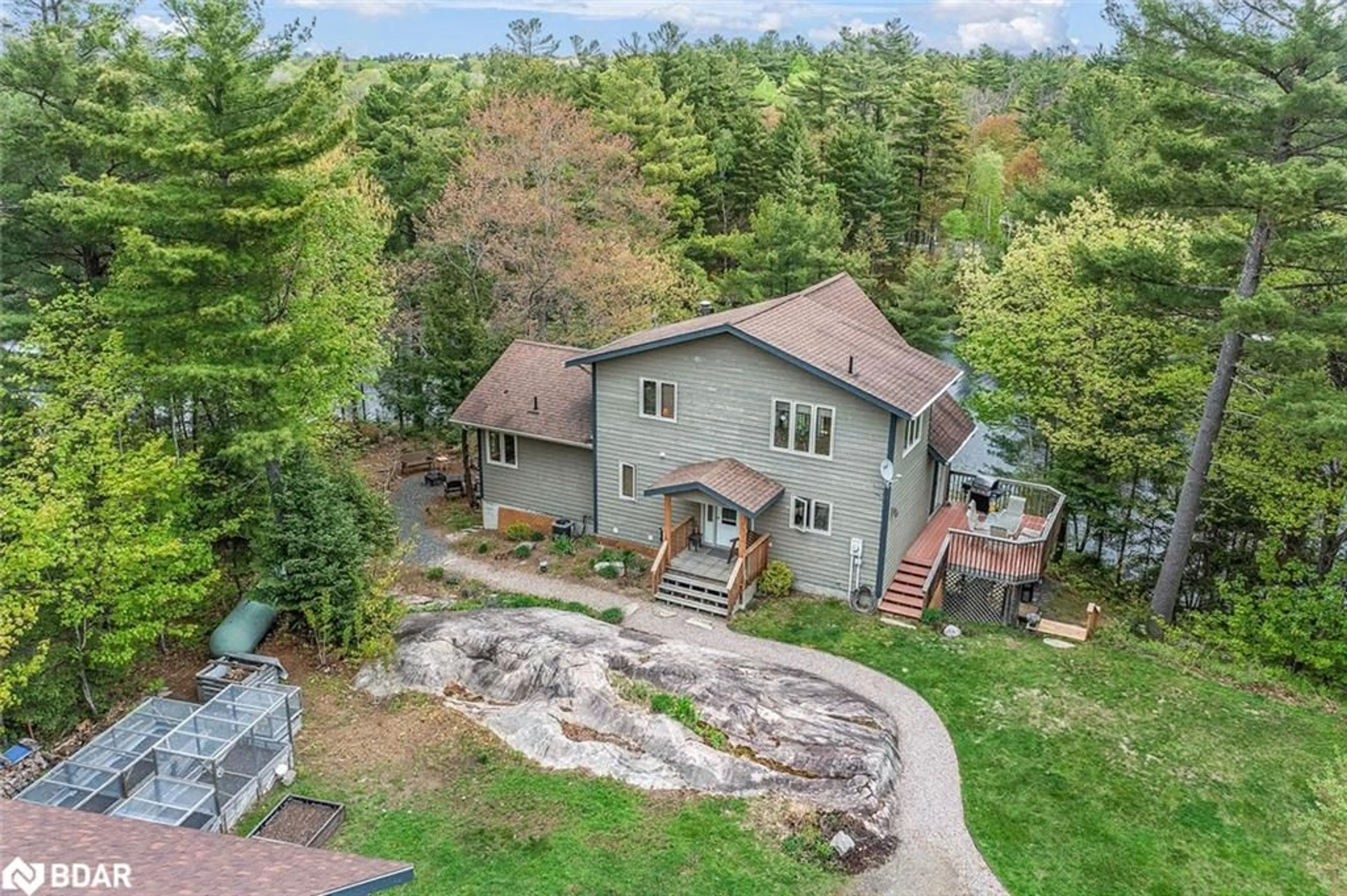 A pic from outside/outdoor area/front of a property/back of a property/a pic from drone, unknown for 46 James Rider Rd, Nobel Ontario P0G 1G0