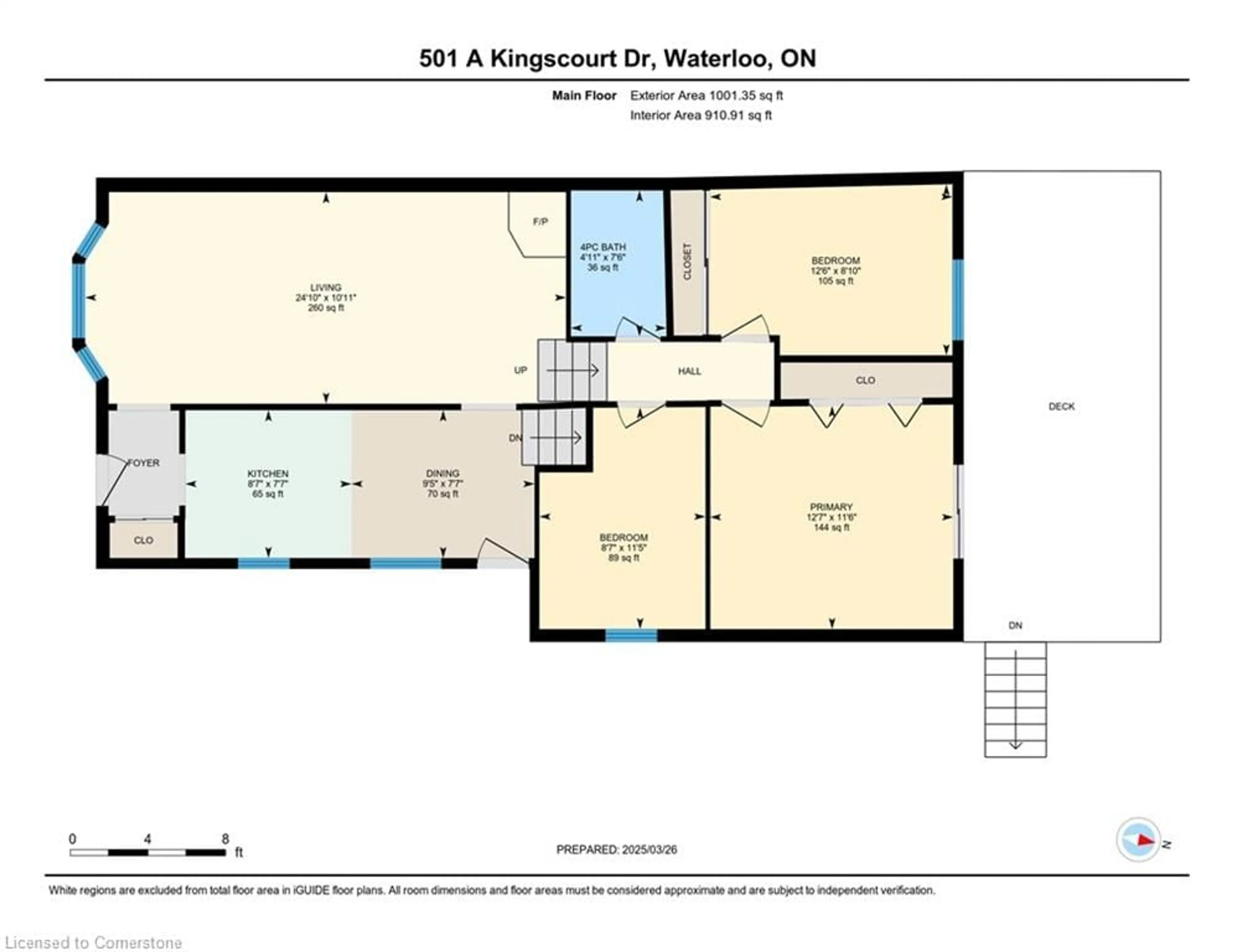 Floor plan for 501 Kingscourt Dr #B, Waterloo Ontario N2K 2X9