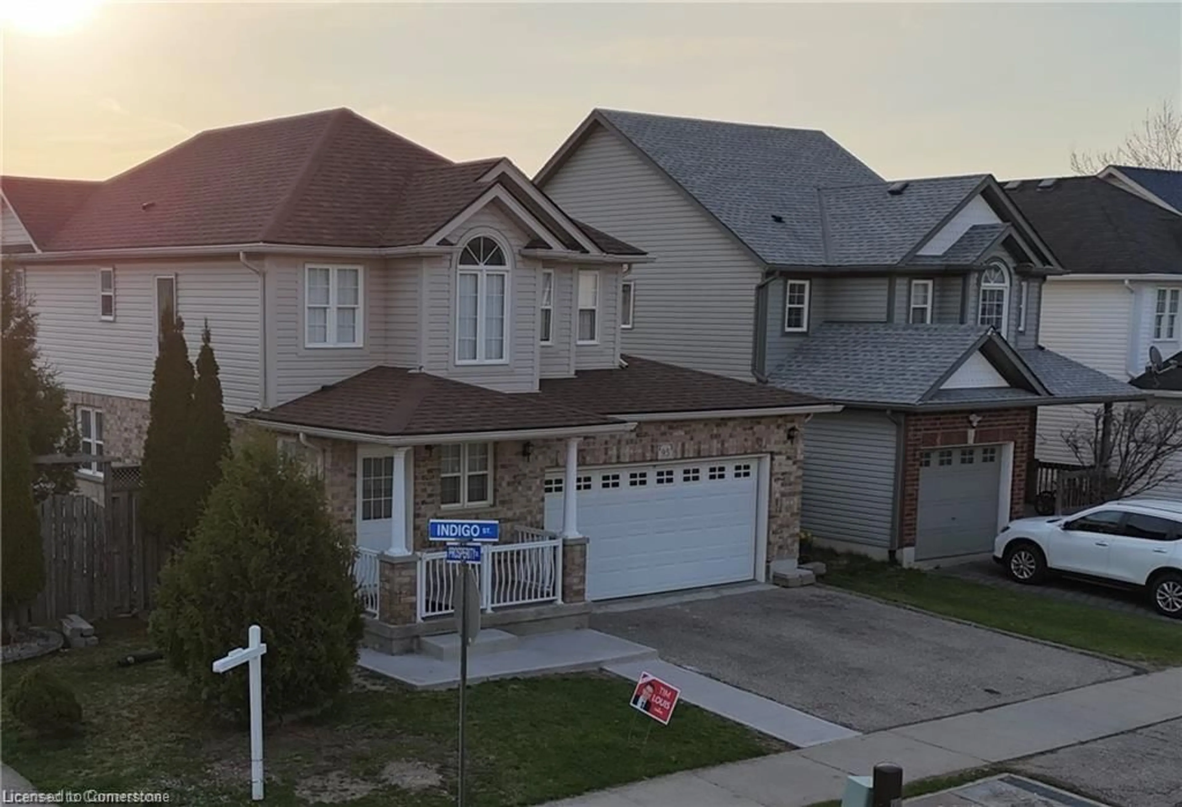 A pic from outside/outdoor area/front of a property/back of a property/a pic from drone, street for 95 Indigo St, Kitchener Ontario N2E 4E5