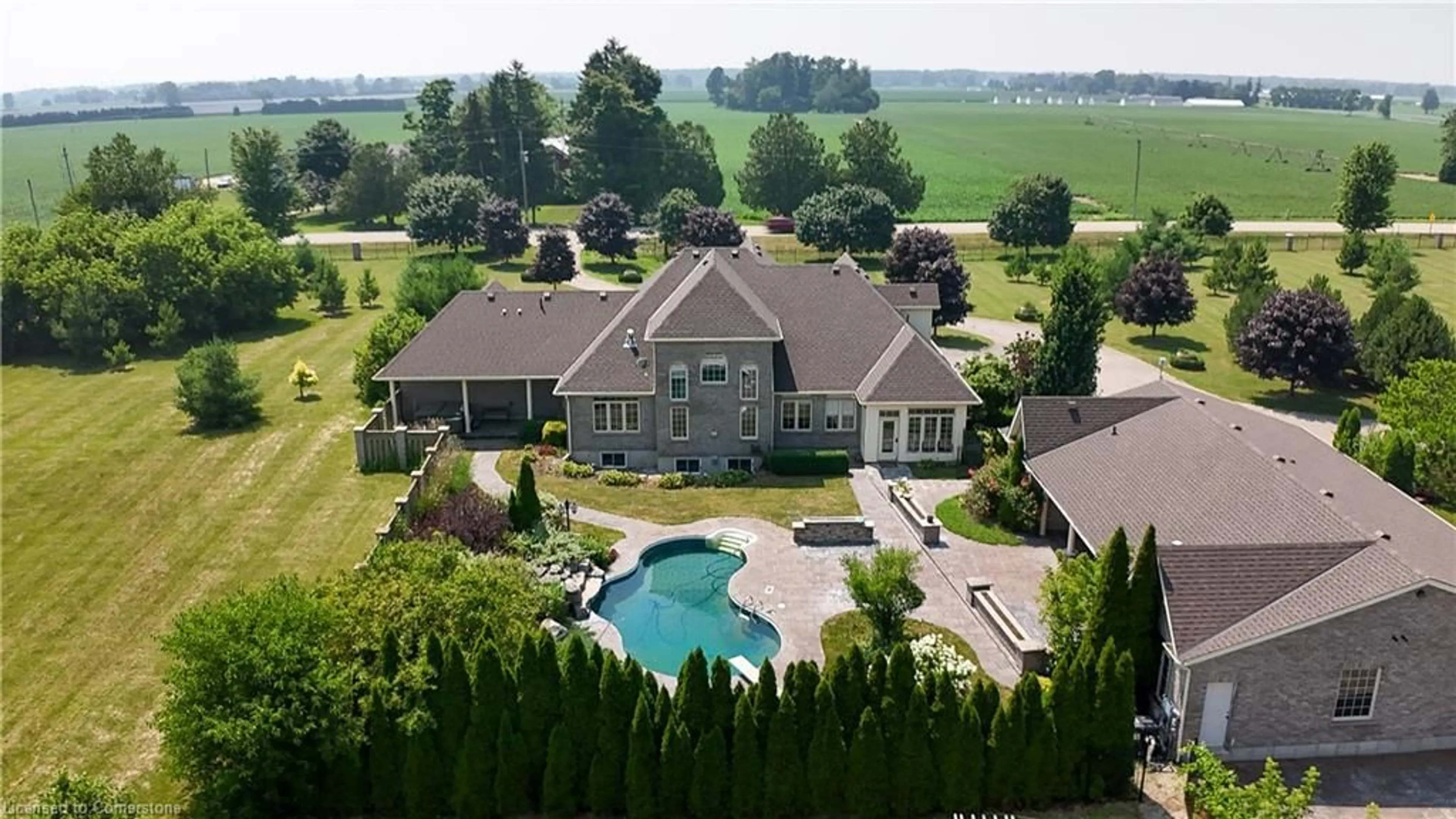 A pic from outside/outdoor area/front of a property/back of a property/a pic from drone, water/lake/river/ocean view for 214 & 218 Maple Ave, Burford Ontario N0E 1A0