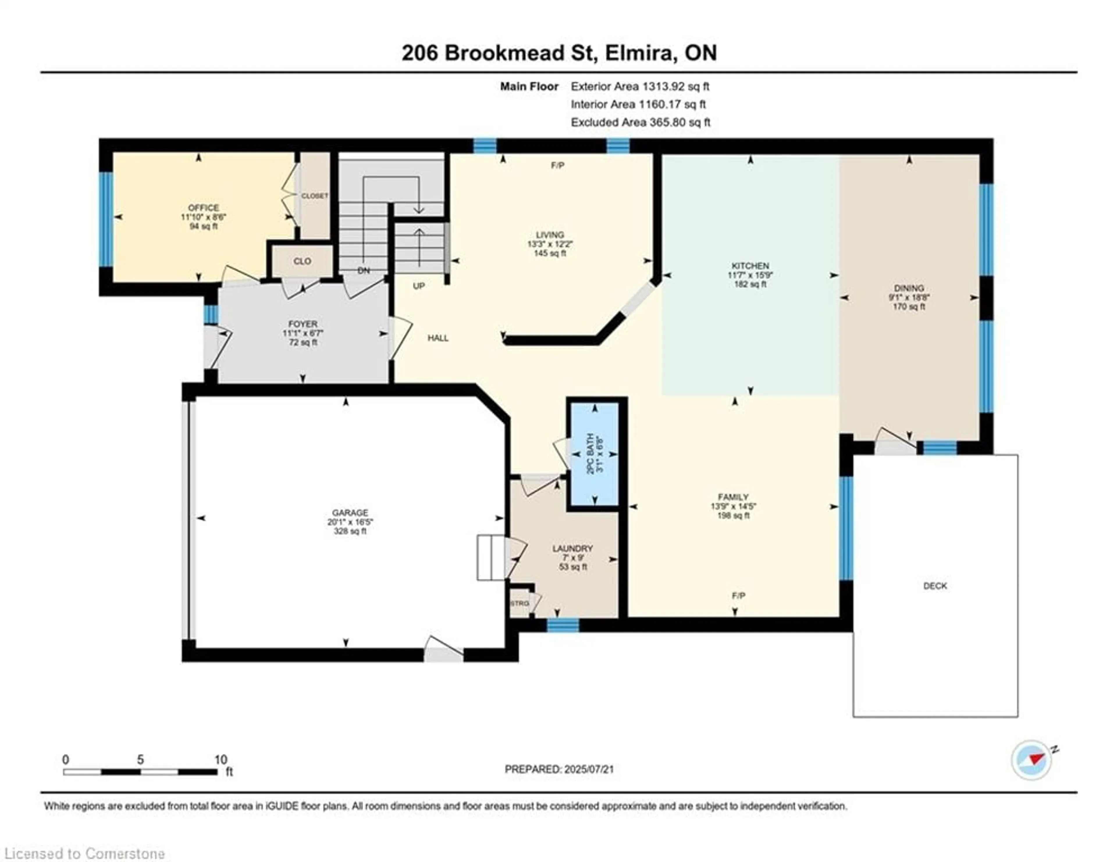 Floor plan for 206 Brookmead St, Elmira Ontario N3B 3N8