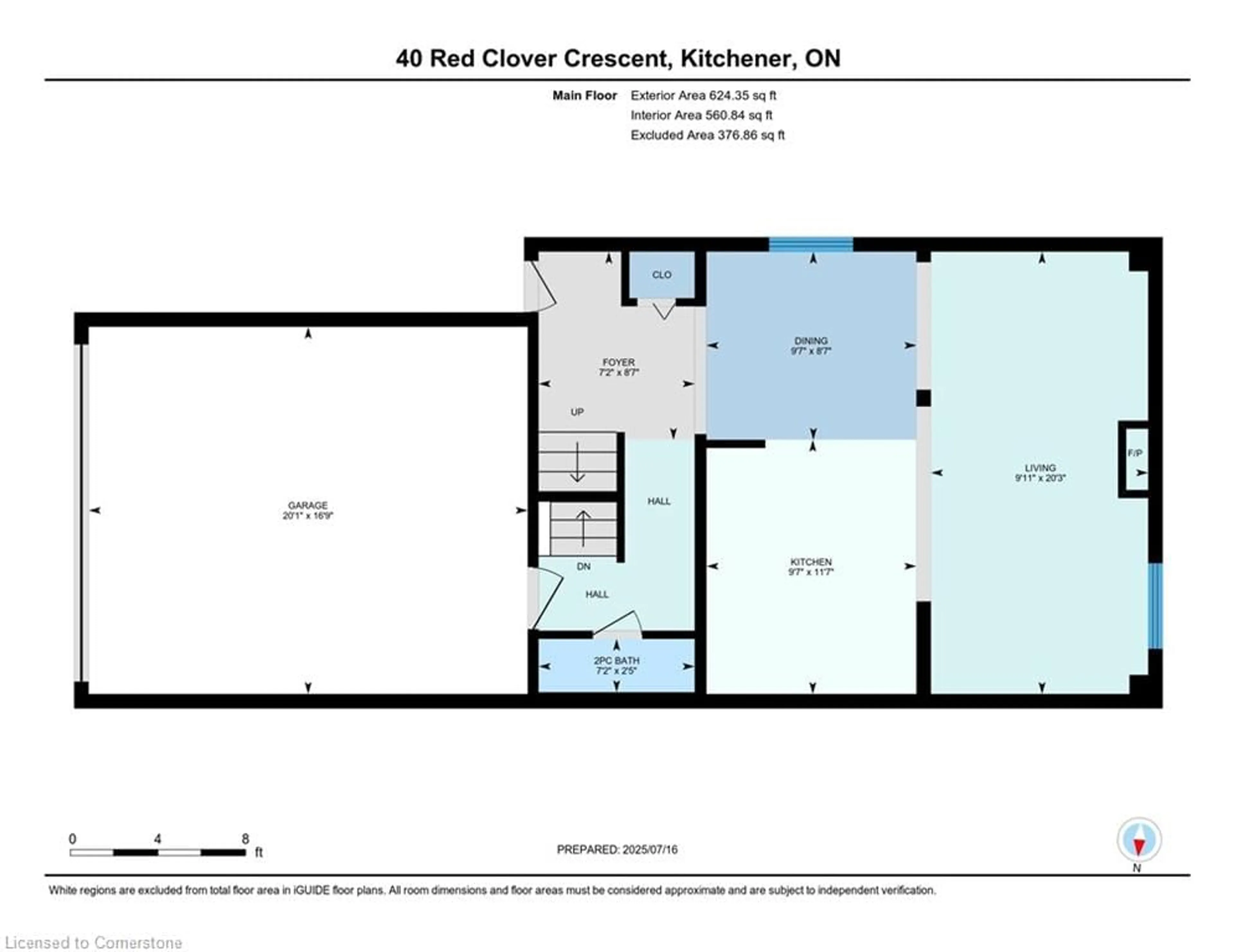 Floor plan for 40 Red Clover Cres, Kitchener Ontario N2E 4G8