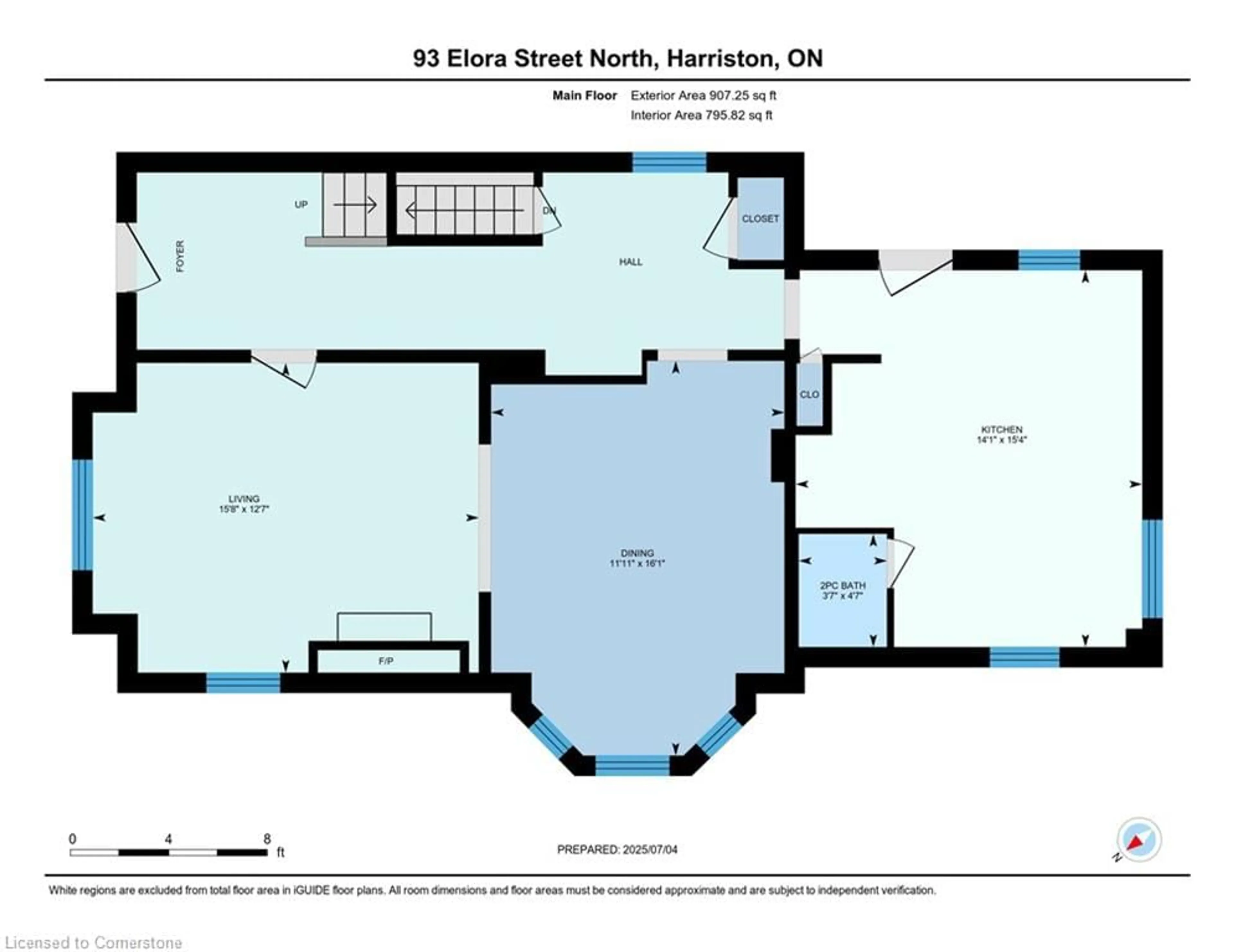 Floor plan for 93 Elora St, Harriston Ontario N0G 1Z0