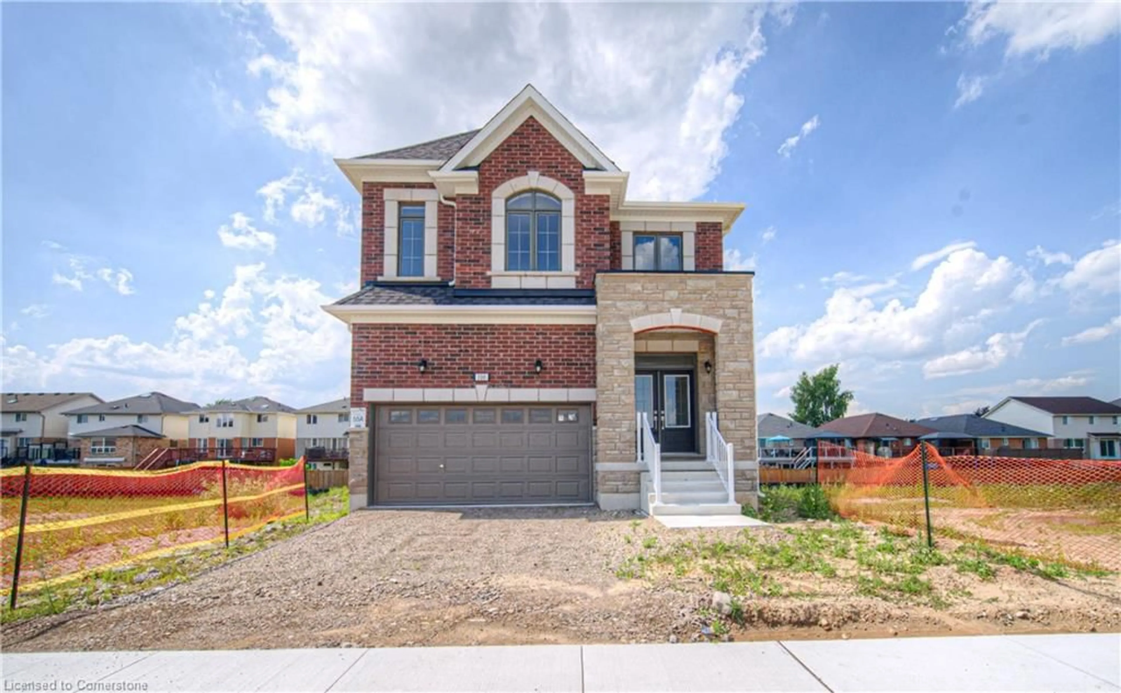 Home with brick exterior material, street for 100 Moss Drive Dr, Cambridge Ontario N1T 0H1