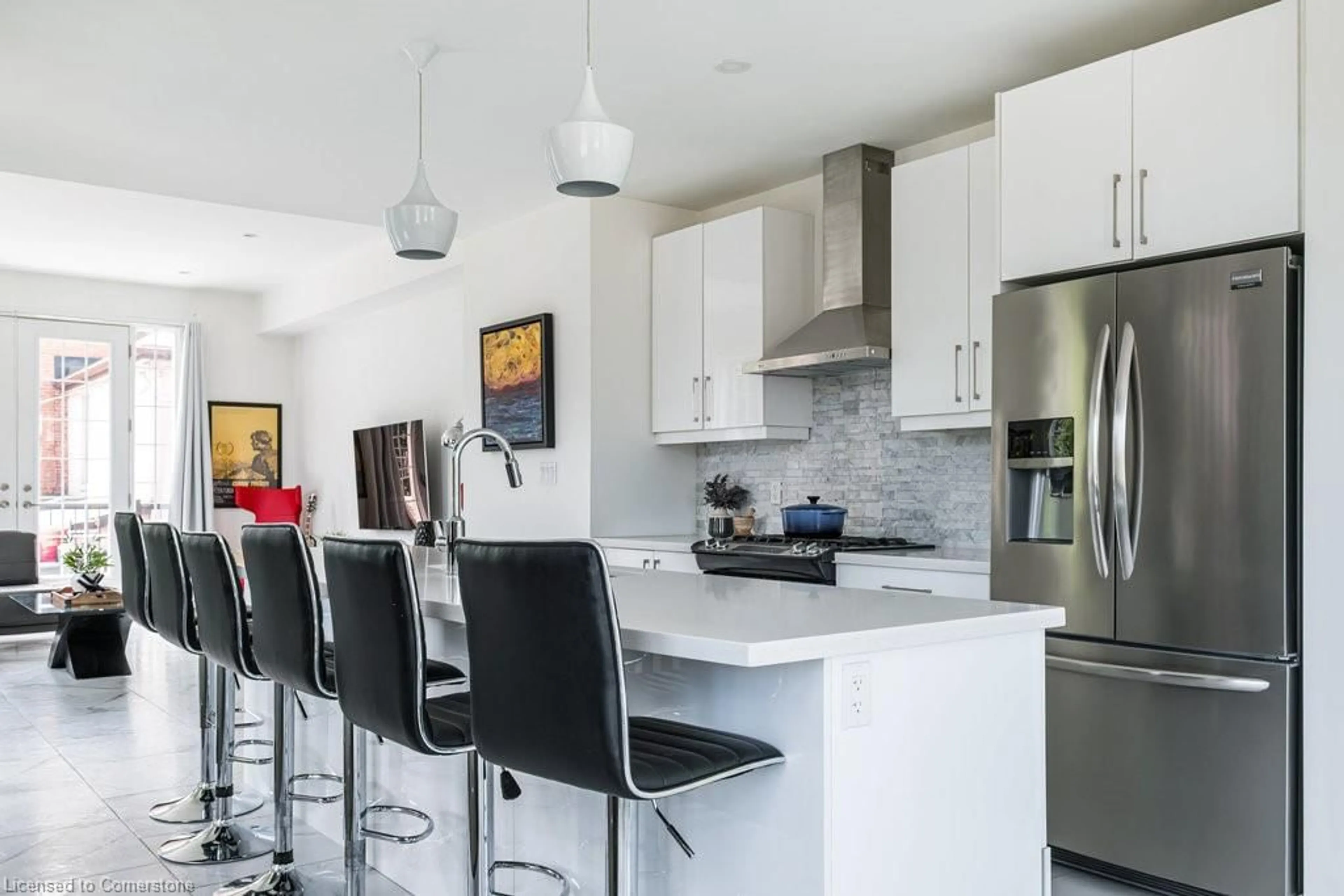 Contemporary kitchen, ceramic/tile floor for 96 Augusta St, Hamilton Ontario L8N 1R2