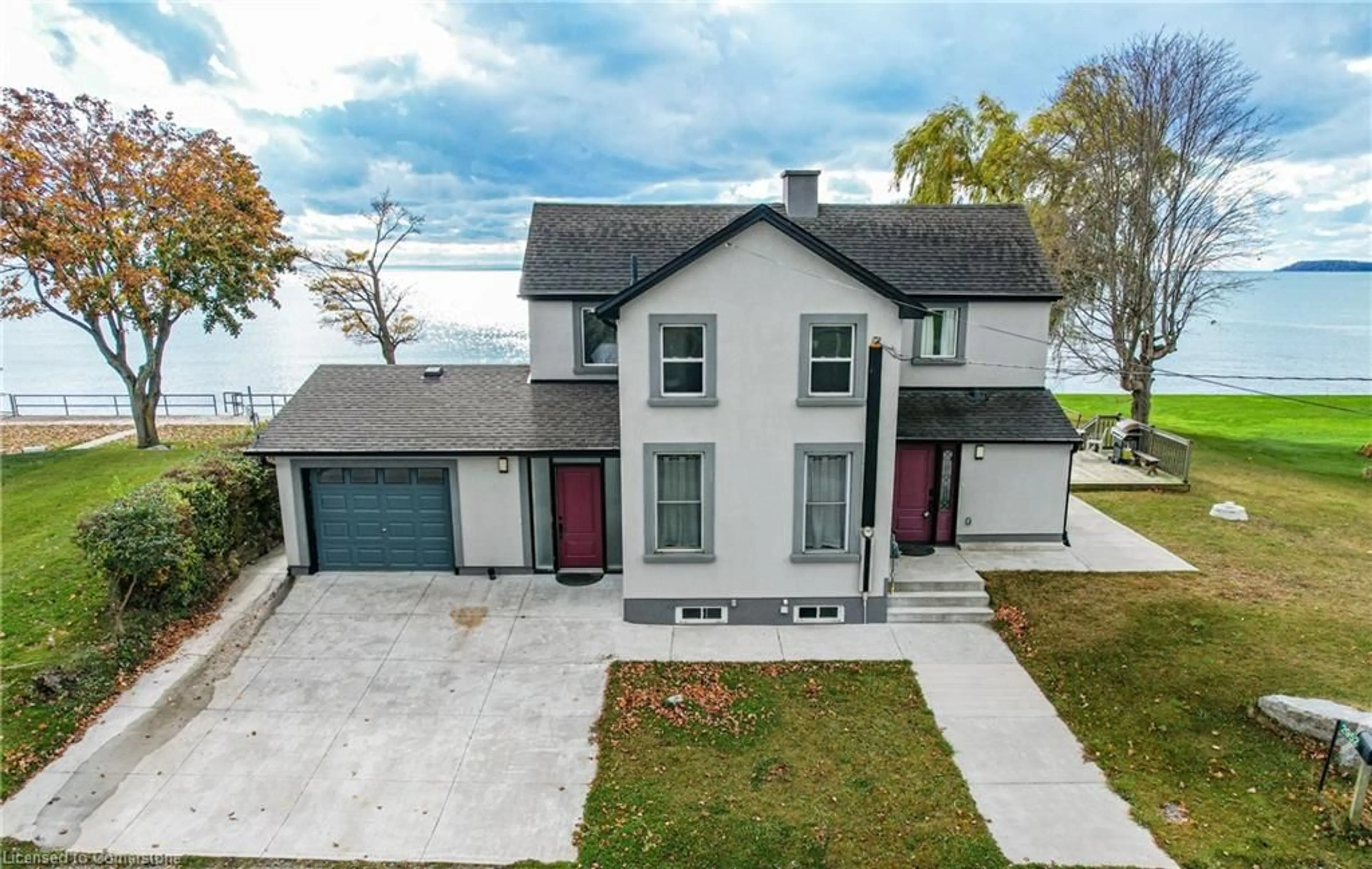 A pic from outside/outdoor area/front of a property/back of a property/a pic from drone, street for 2952 North Shore Dr, Lowbanks Ontario N0A 1K0