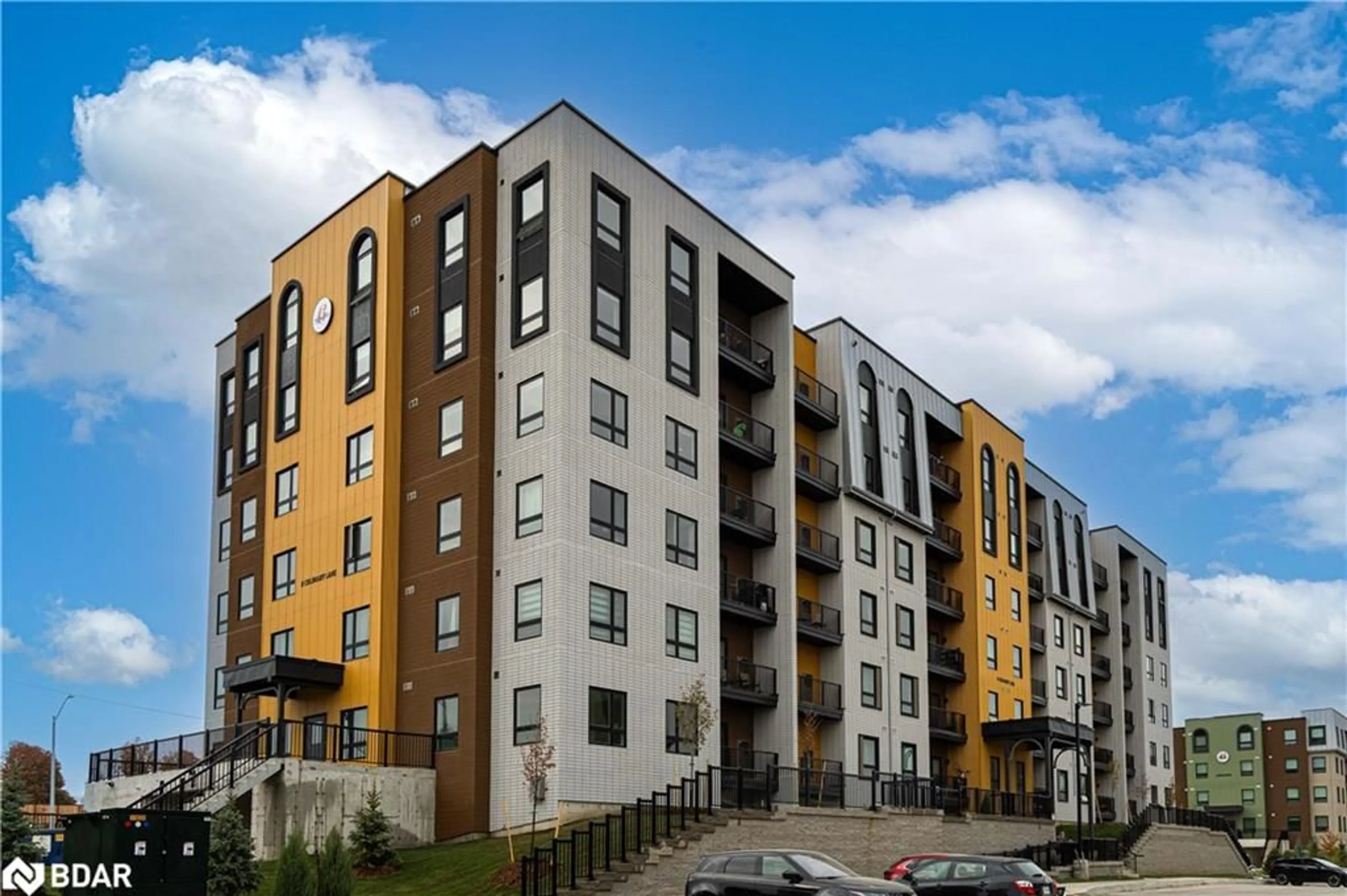 A pic from outside/outdoor area/front of a property/back of a property/a pic from drone, building for 8 Culinary Lane #401, Barrie Ontario L9J 0T2