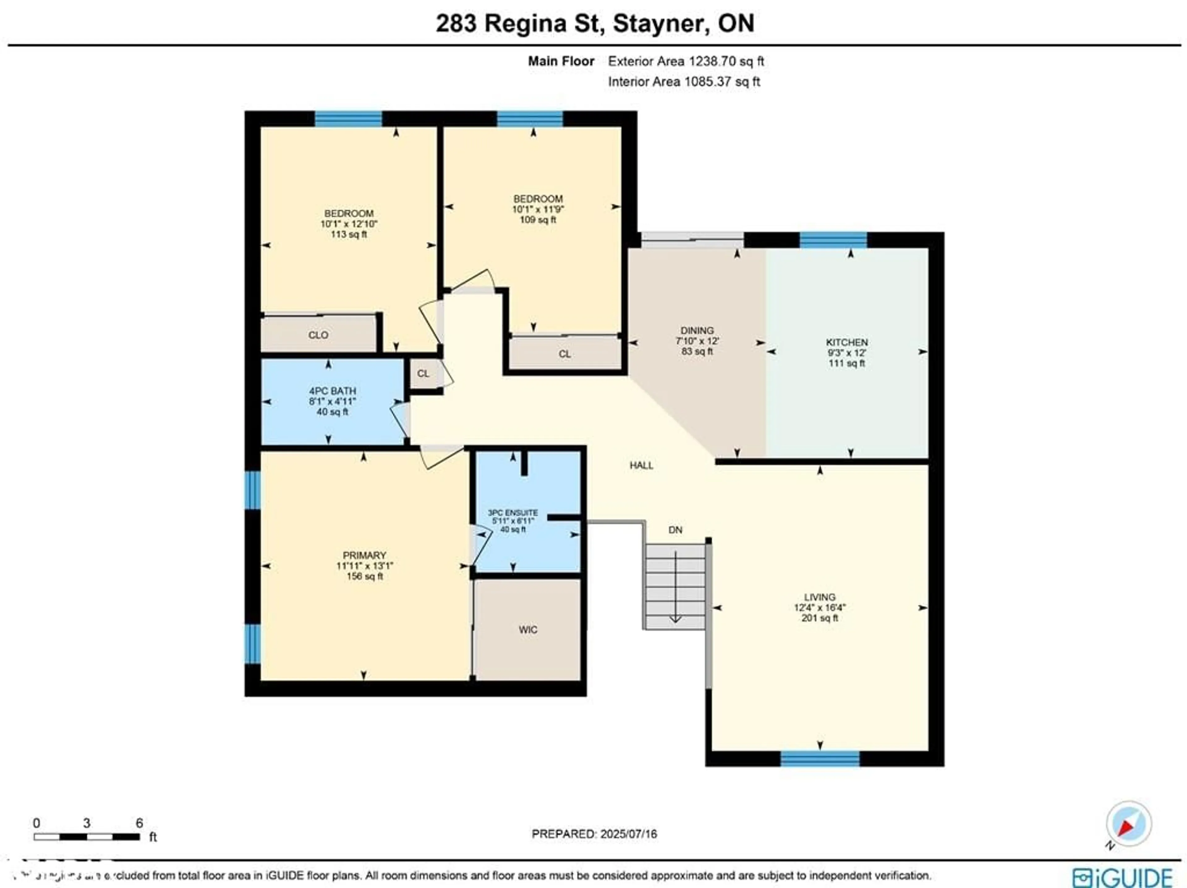 Floor plan for 283 Regina St, Stayner Ontario L0M 1S0