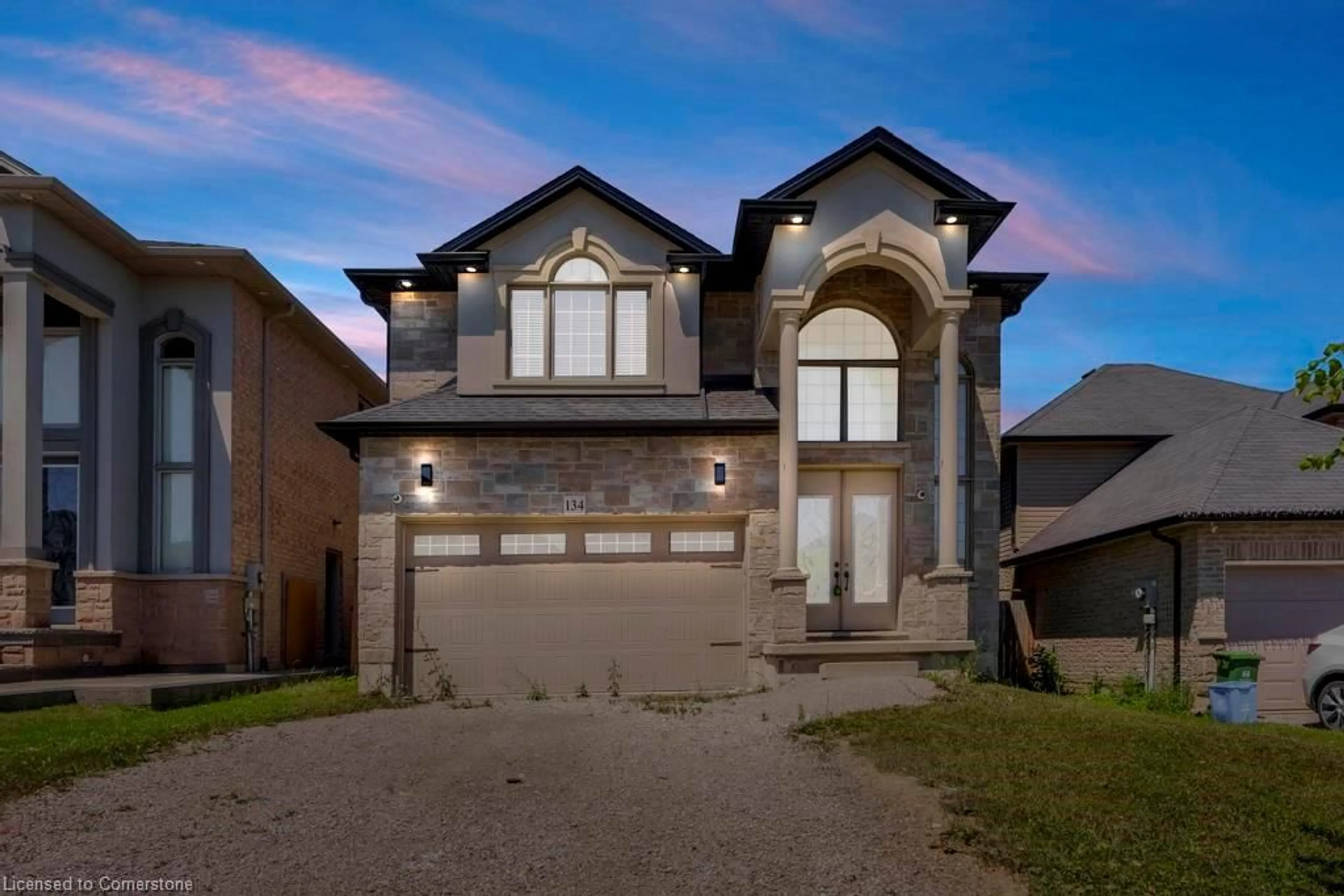 Home with brick exterior material, street for 134 Davinci Blvd, Hamilton Ontario L9B 0C3