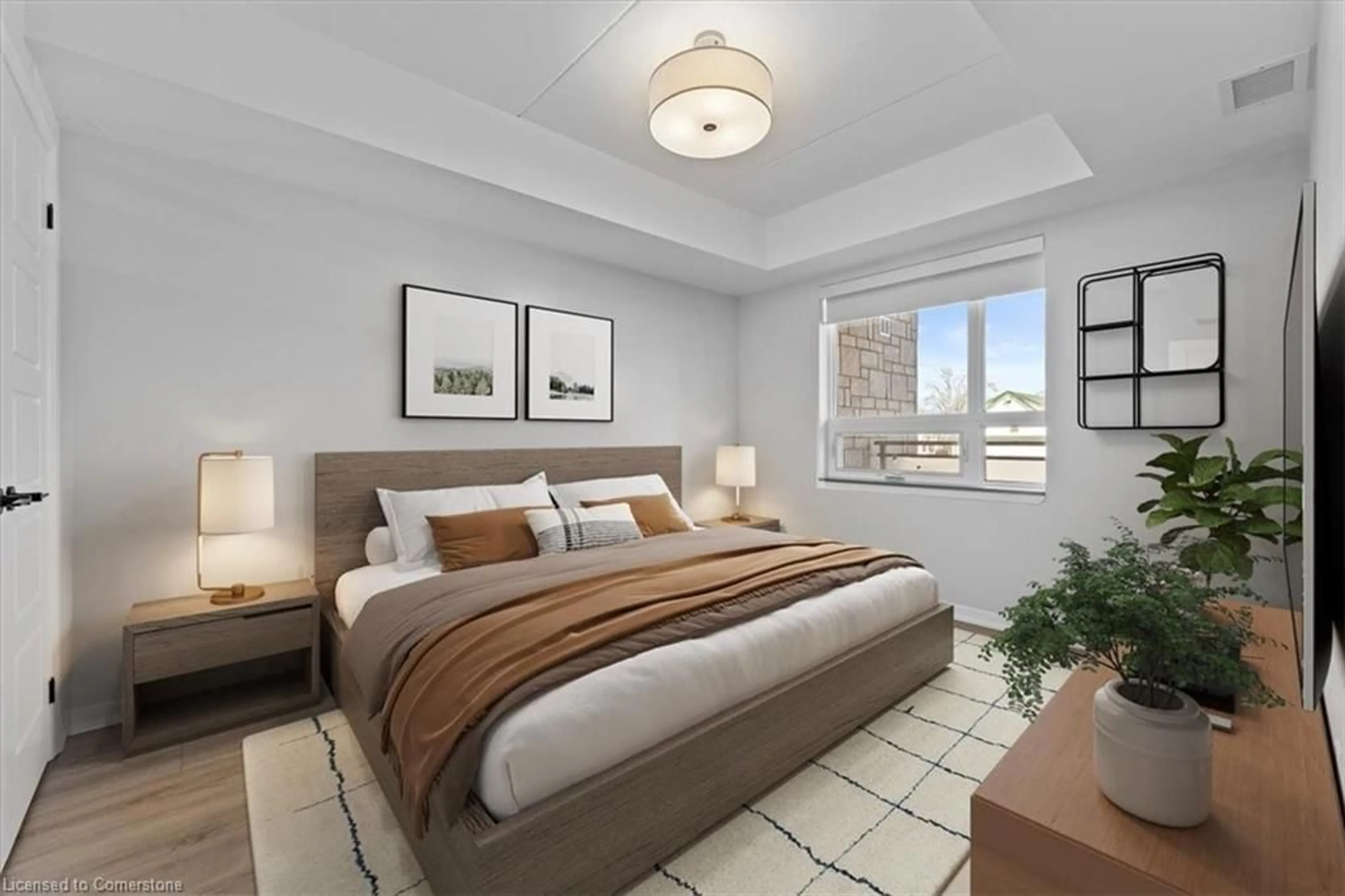 Bedroom with bed, unknown for 3998 Victoria Ave #205, Vineland Ontario L0R 2C0