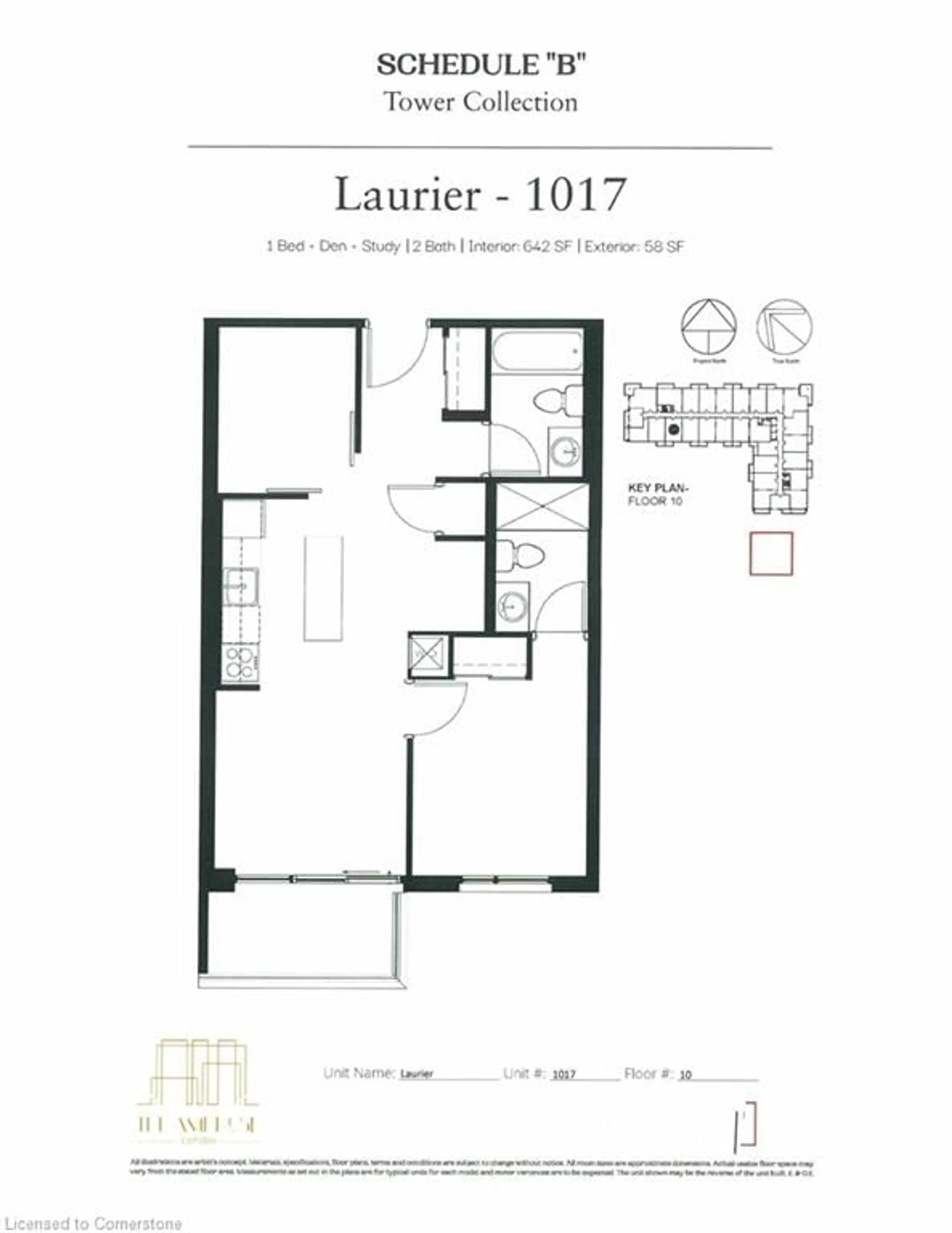 Floor plan for 401 Shellard Lane #1017, Brantford Ontario N3T 5L5