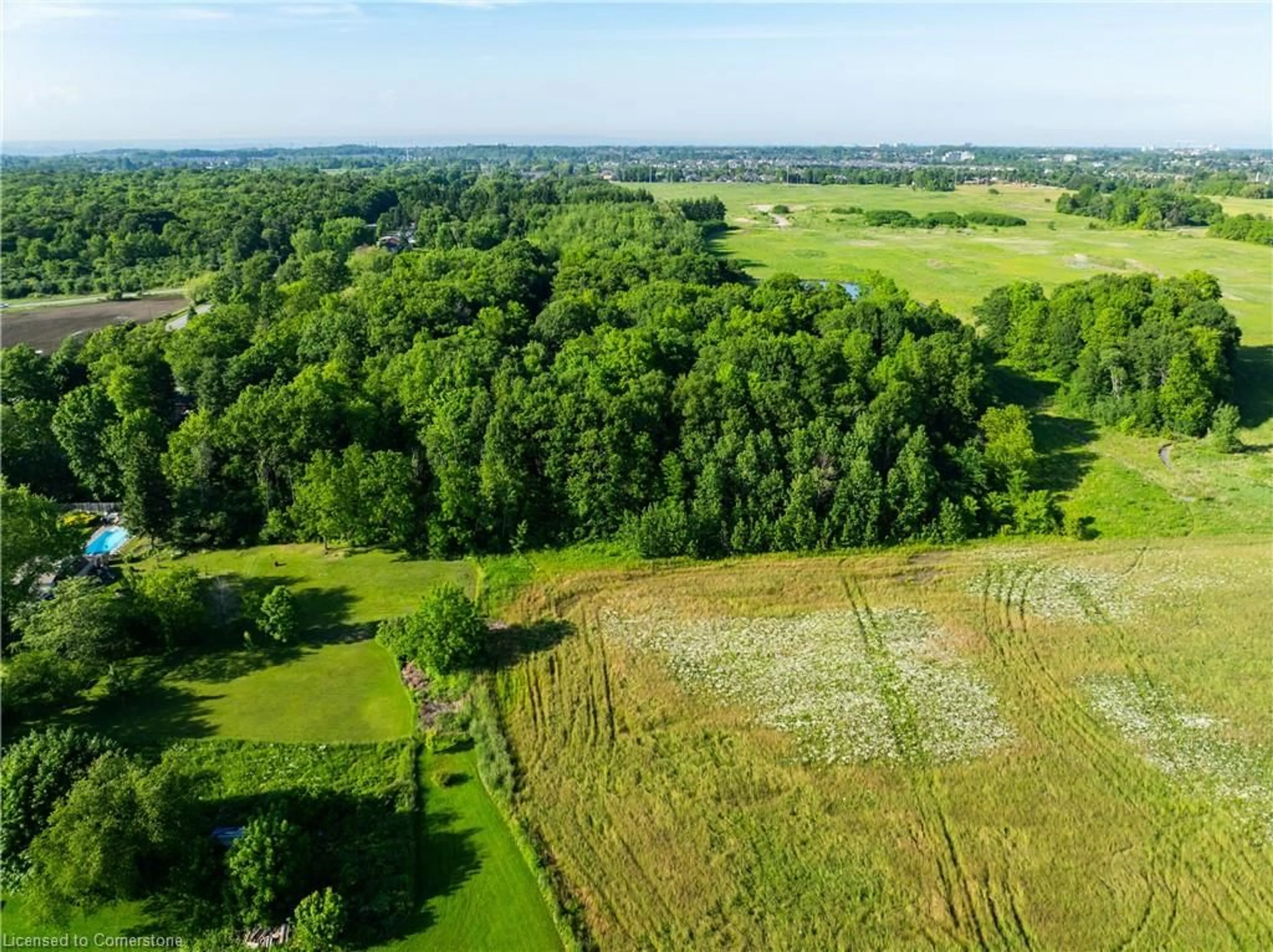 A pic from outside/outdoor area/front of a property/back of a property/a pic from drone, forest/trees view for 0 Dickenson Rd, Hamilton Ontario L0R 1W0
