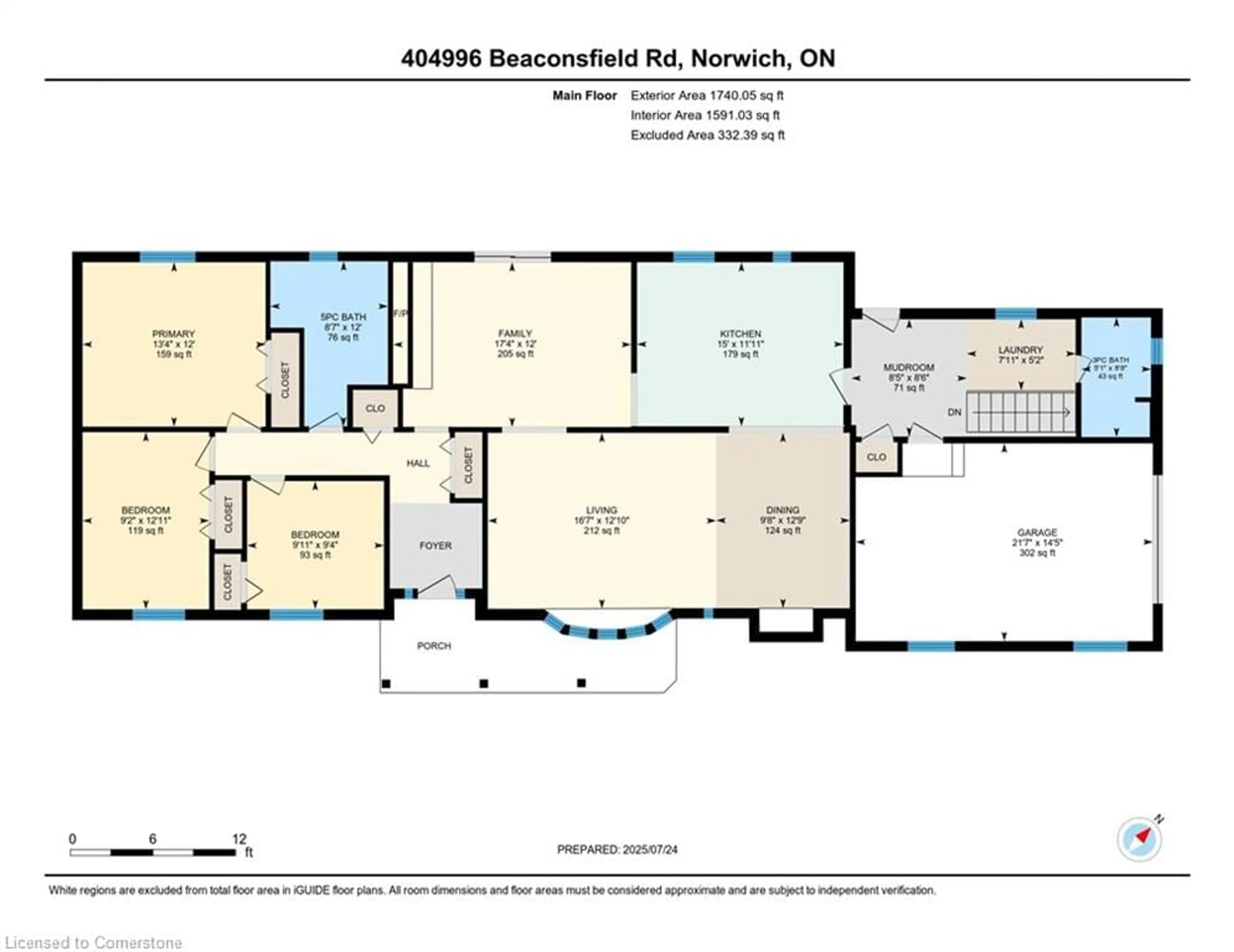 Floor plan for 404996 Beaconsfield Rd, Burgessville Ontario N0J 1C0